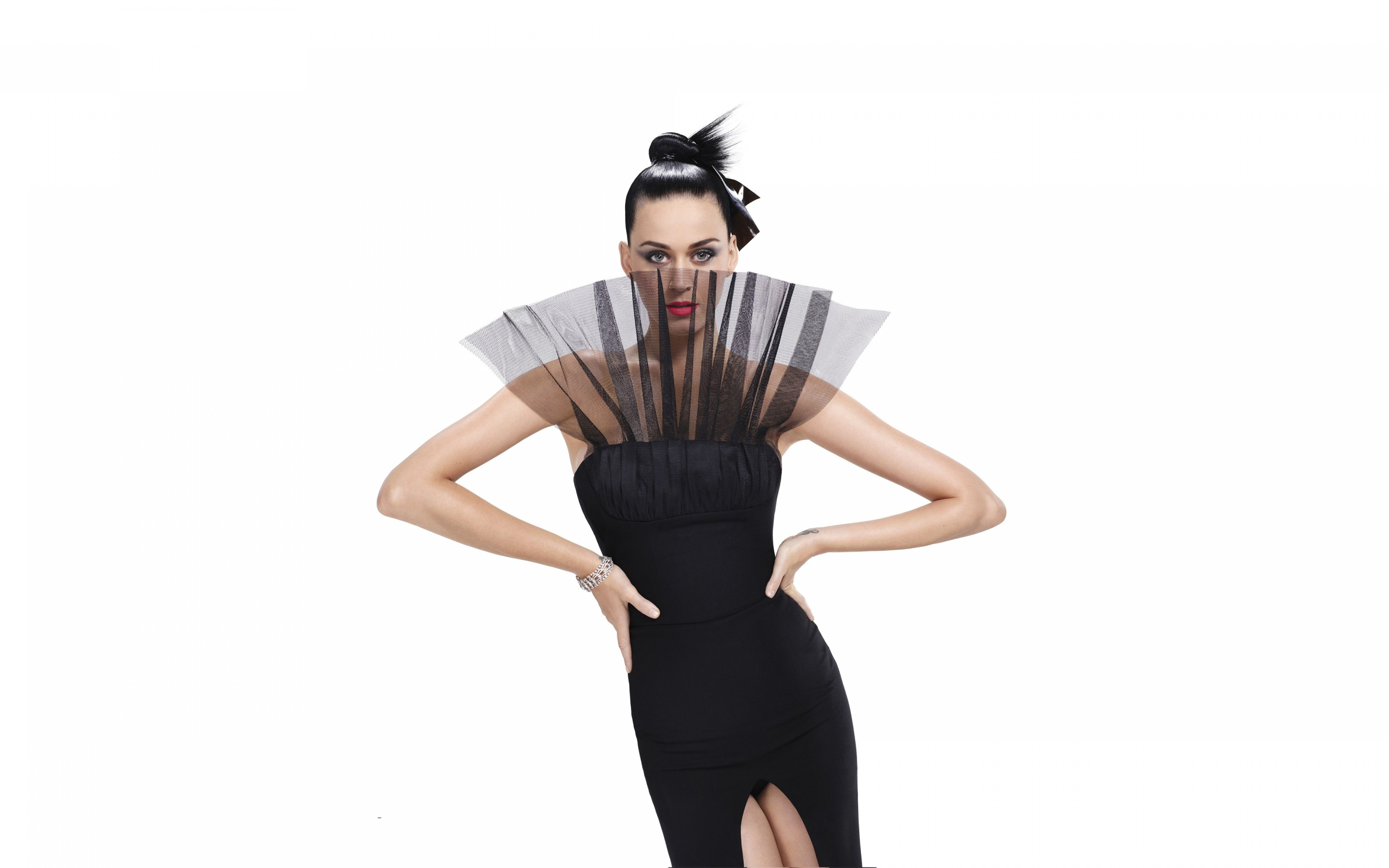 Katy Perry, black dress, cosmopolitan, 2018, 2880x1800 wallpaper