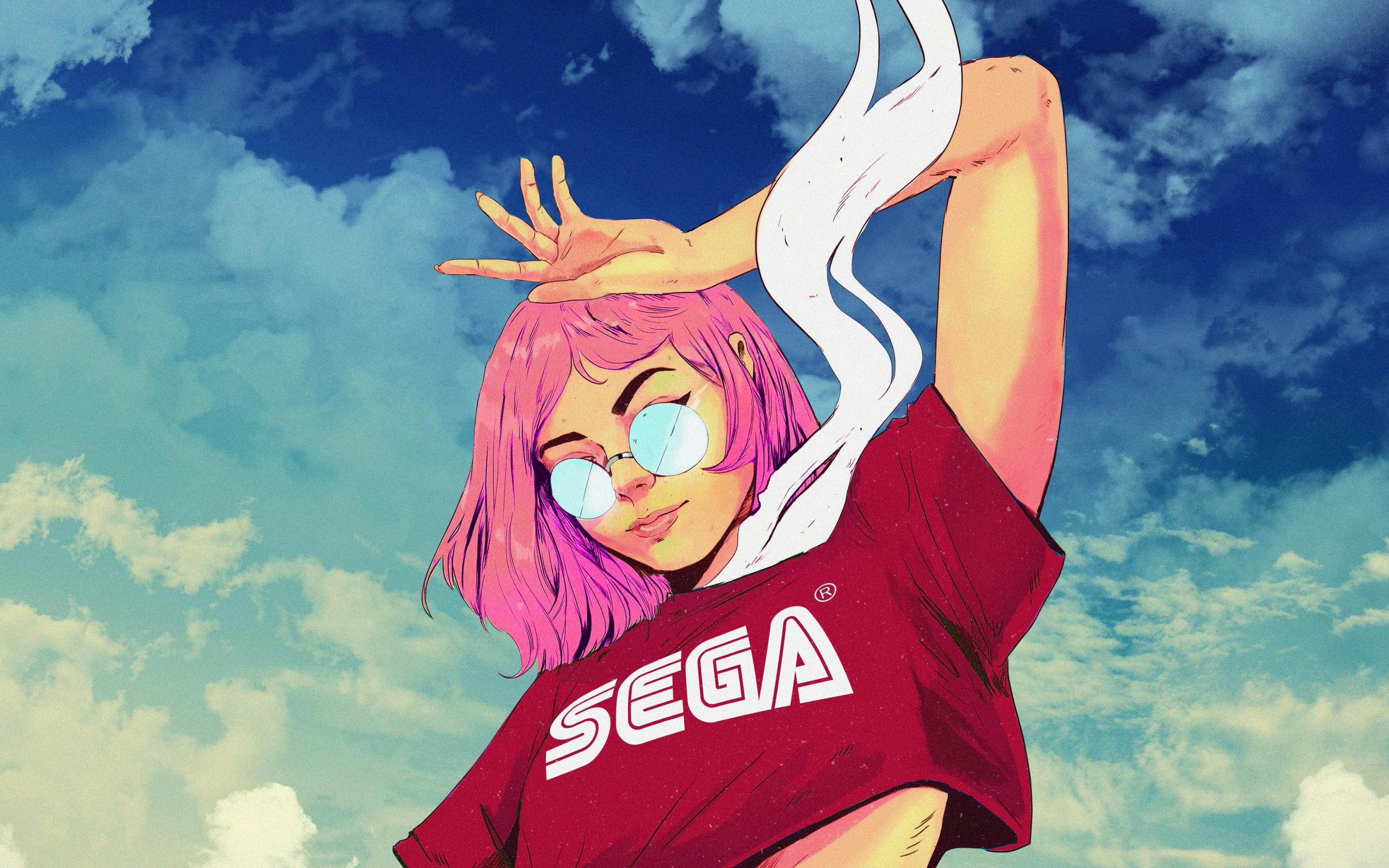 Sega's stylish girl, art, 2880x1800 wallpaper