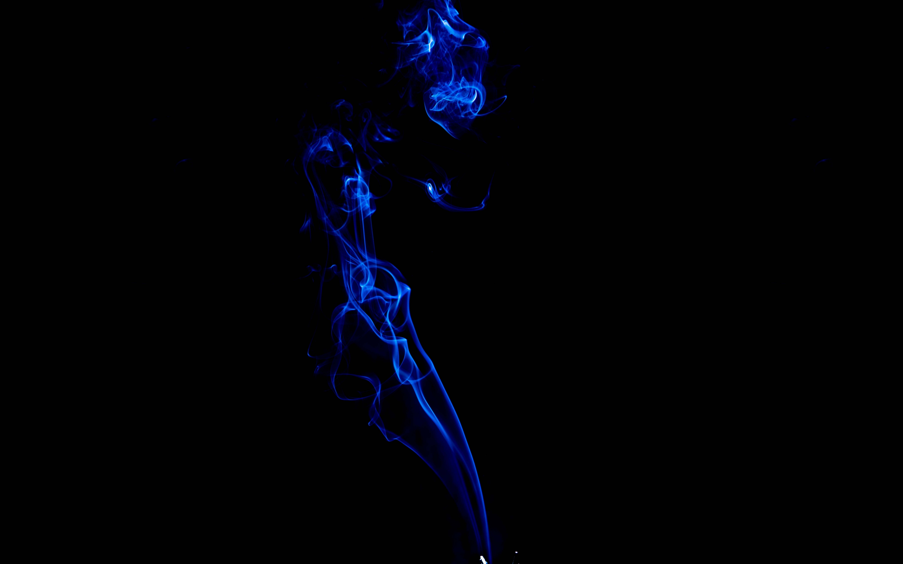 Smoke, blue, dark, minimal, 2880x1800 wallpaper