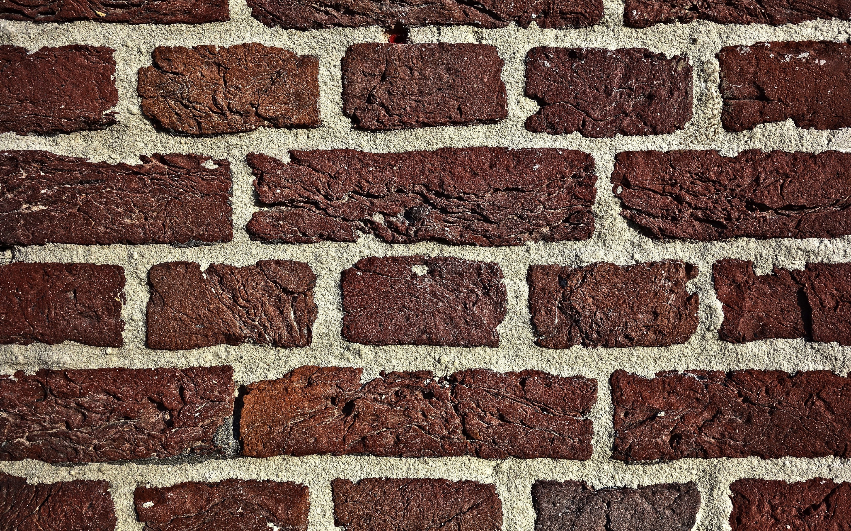 Texture, brown, brick wall, pattern, 2880x1800 wallpaper