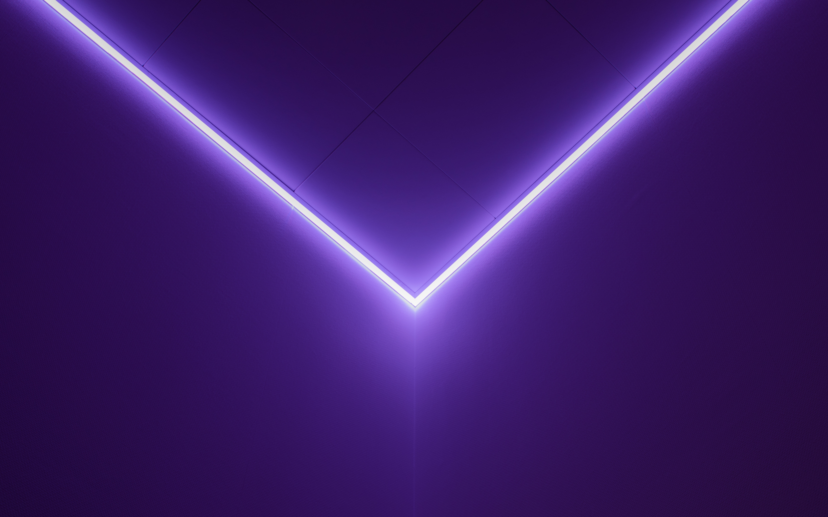 Purple light, glowing lines, edges, minimalist, 2880x1800 wallpaper