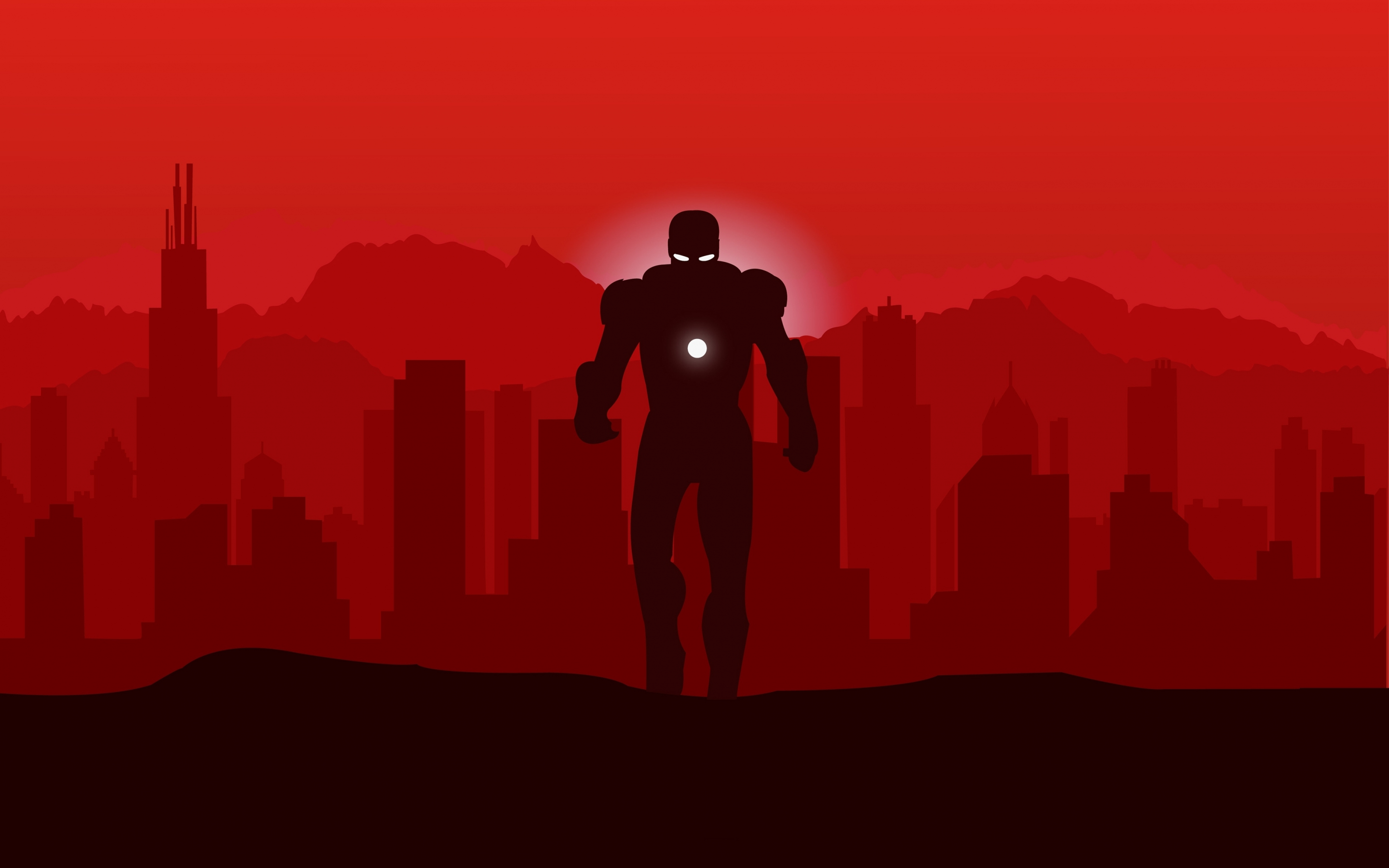 Marvel, Iron man, minimalist, 2880x1800 wallpaper