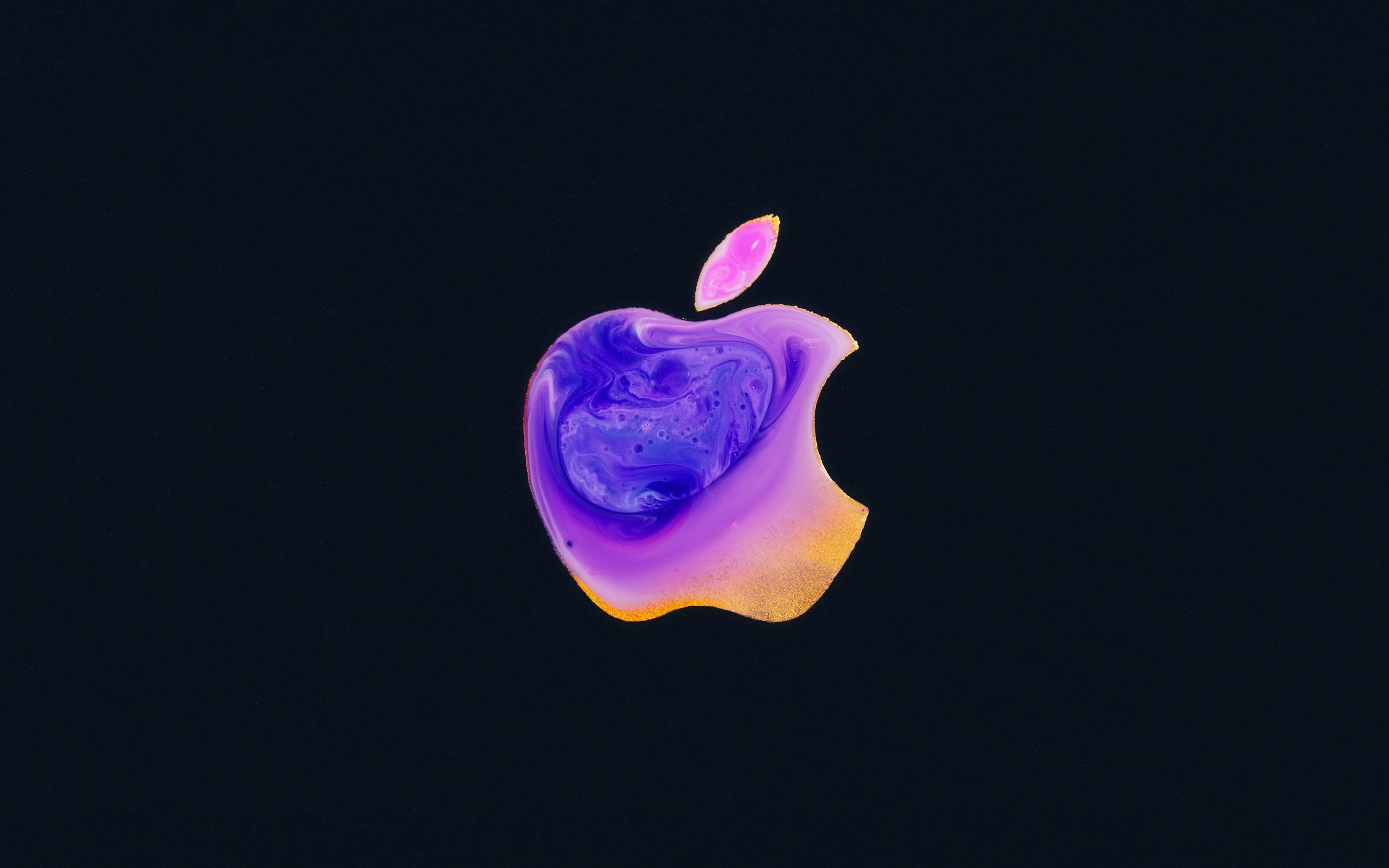 Apple iPhone's logo, dark, 2880x1800 wallpaper