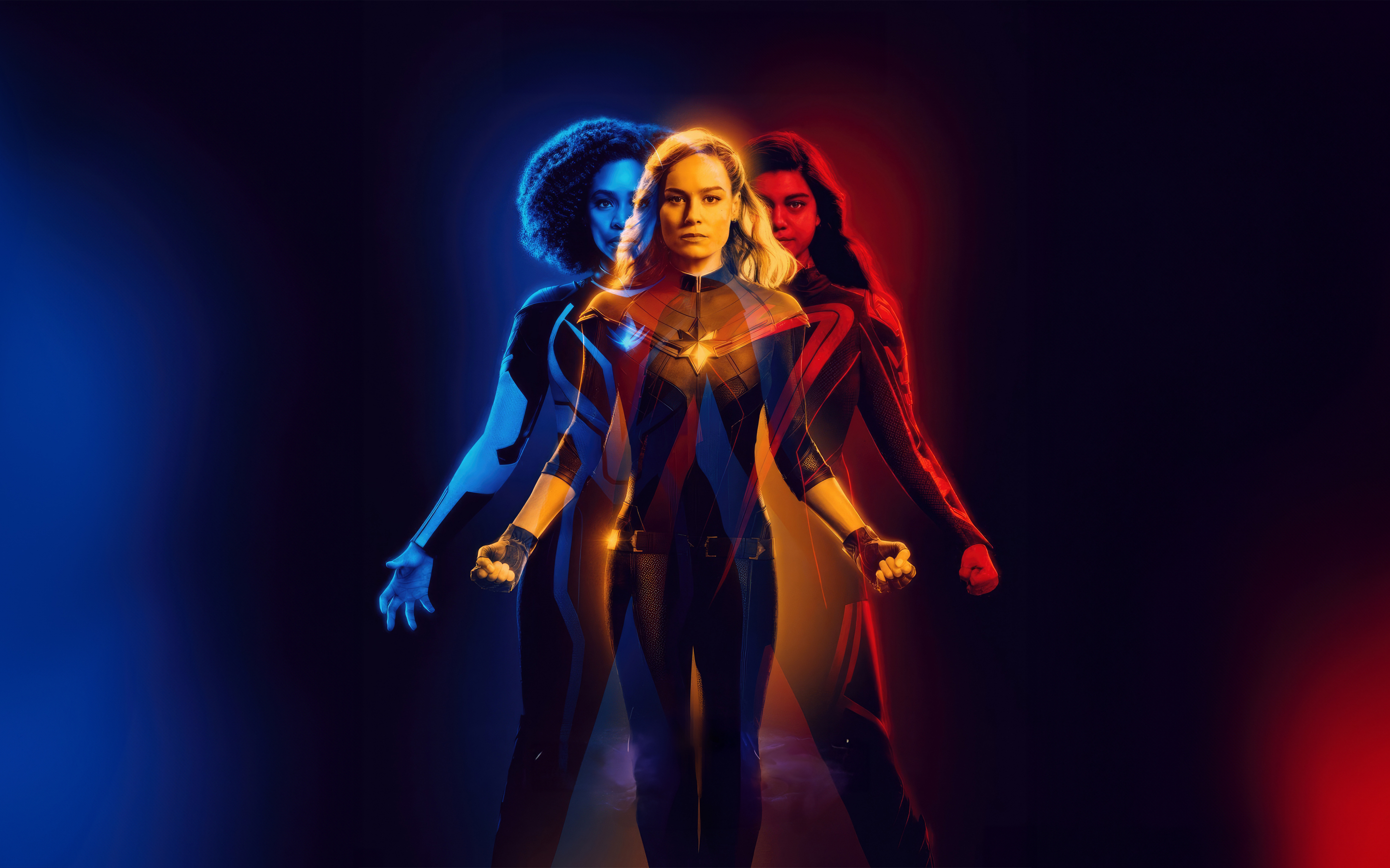 The Marvel's, 3d poster, dark, 2023, 2880x1800 wallpaper