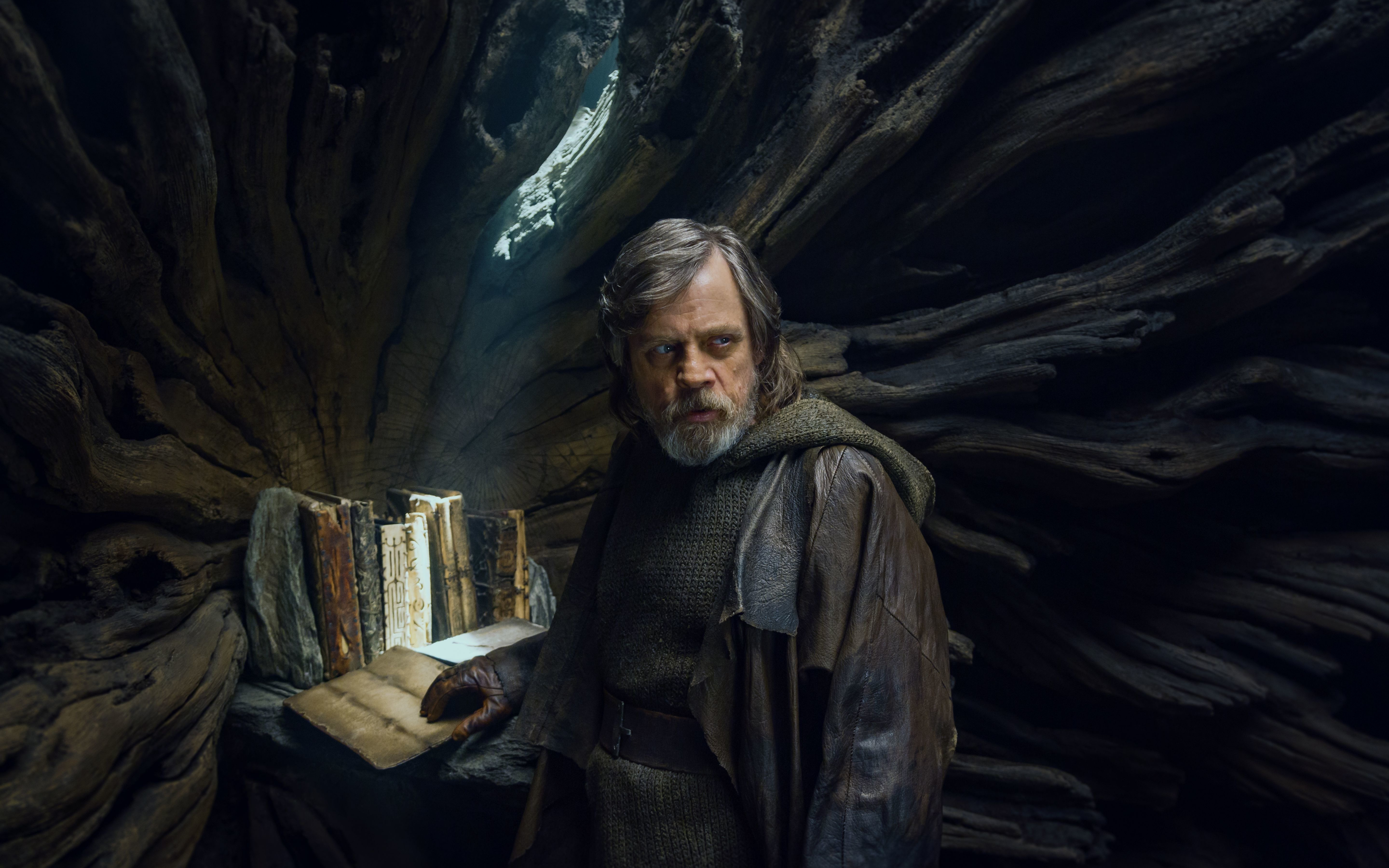 Star Wars: The Last Jedi, Luke Skywalker, Mark Hamill, 2017 movie, 2880x1800 wallpaper