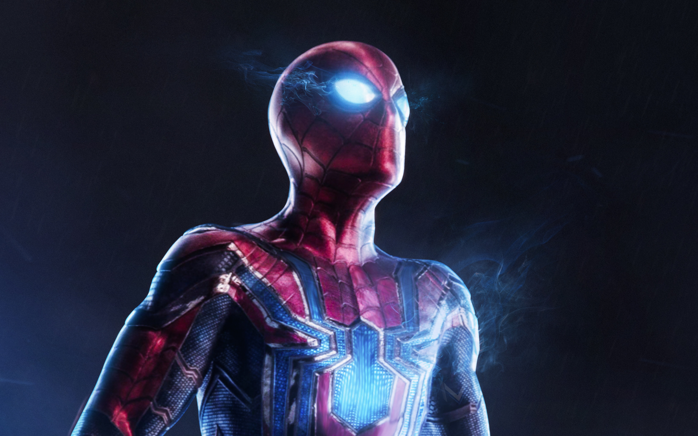 Spider-man, iron suit, art, movie, 2880x1800 wallpaper