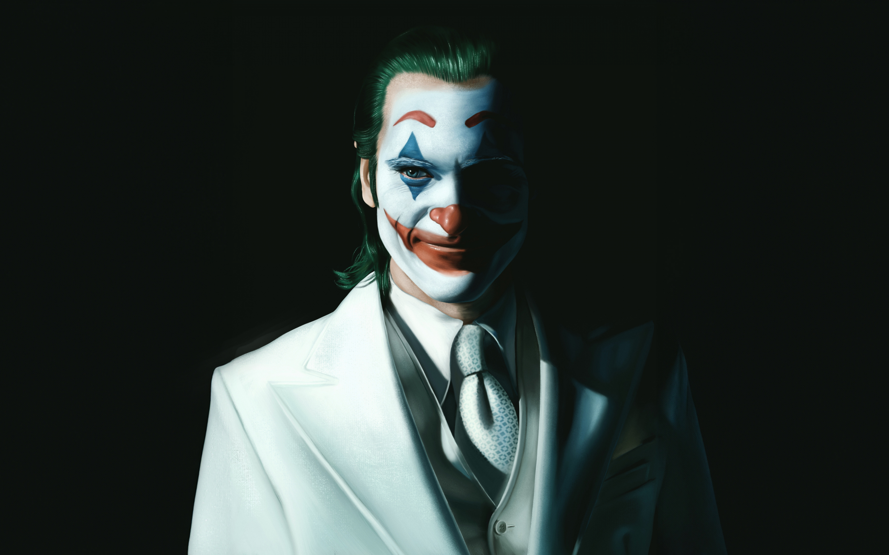 Joker, folie a deux, dark, white suite, 2880x1800 wallpaper