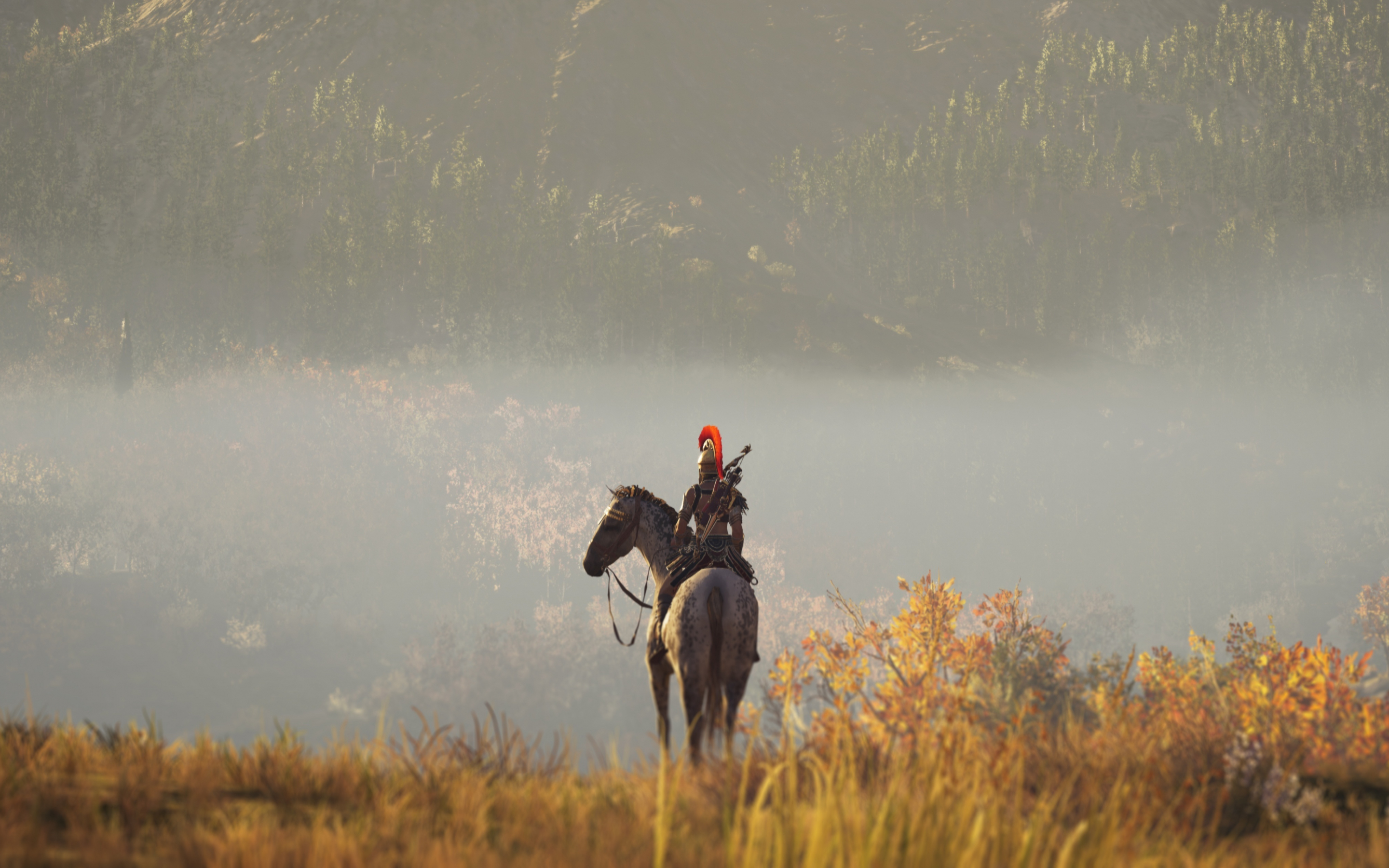 2018, video game, Assassin's Creed Odyssey, horse ride, 2880x1800 wallpaper