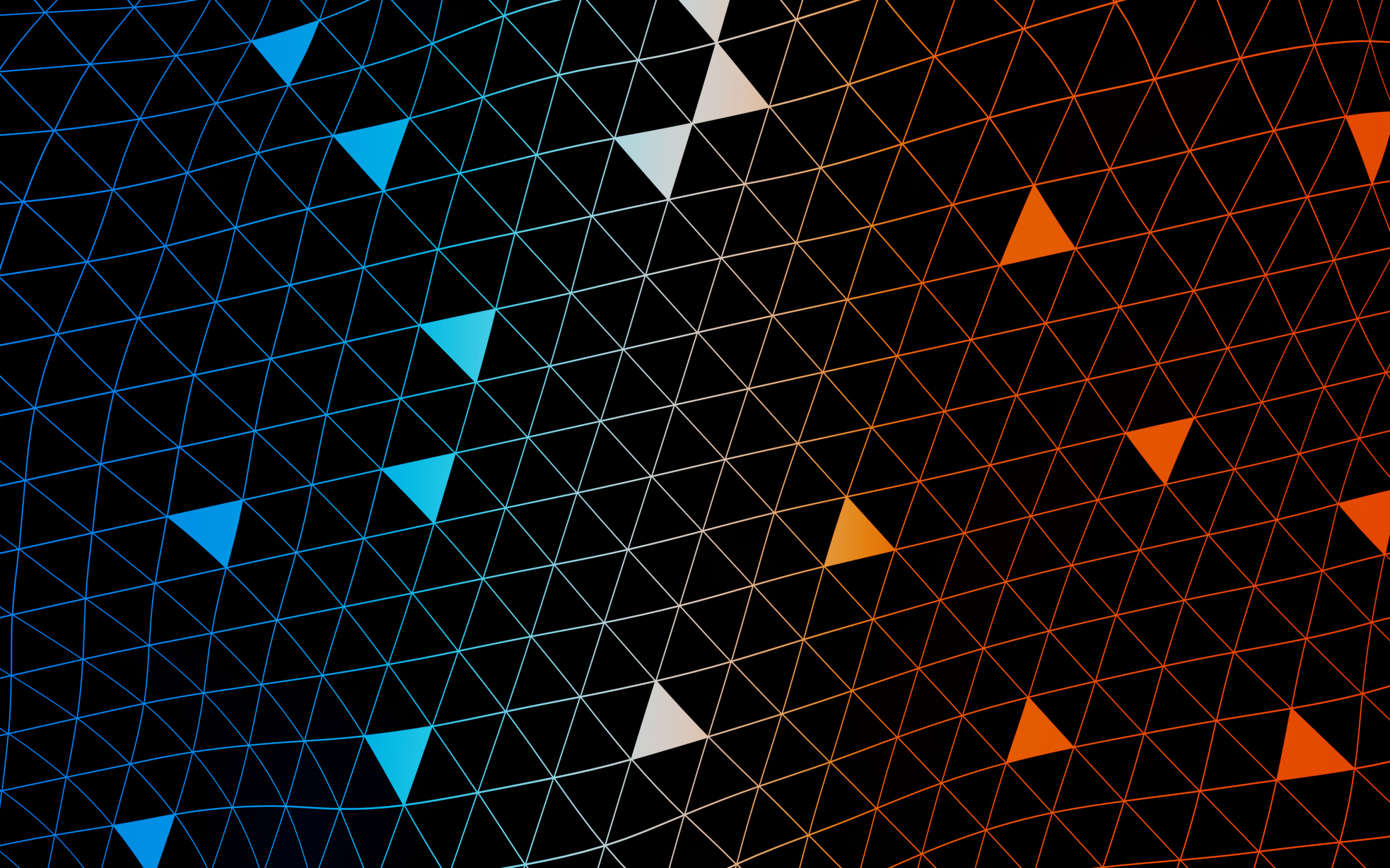 Abstract, triangles, dark surface, 2880x1800 wallpaper