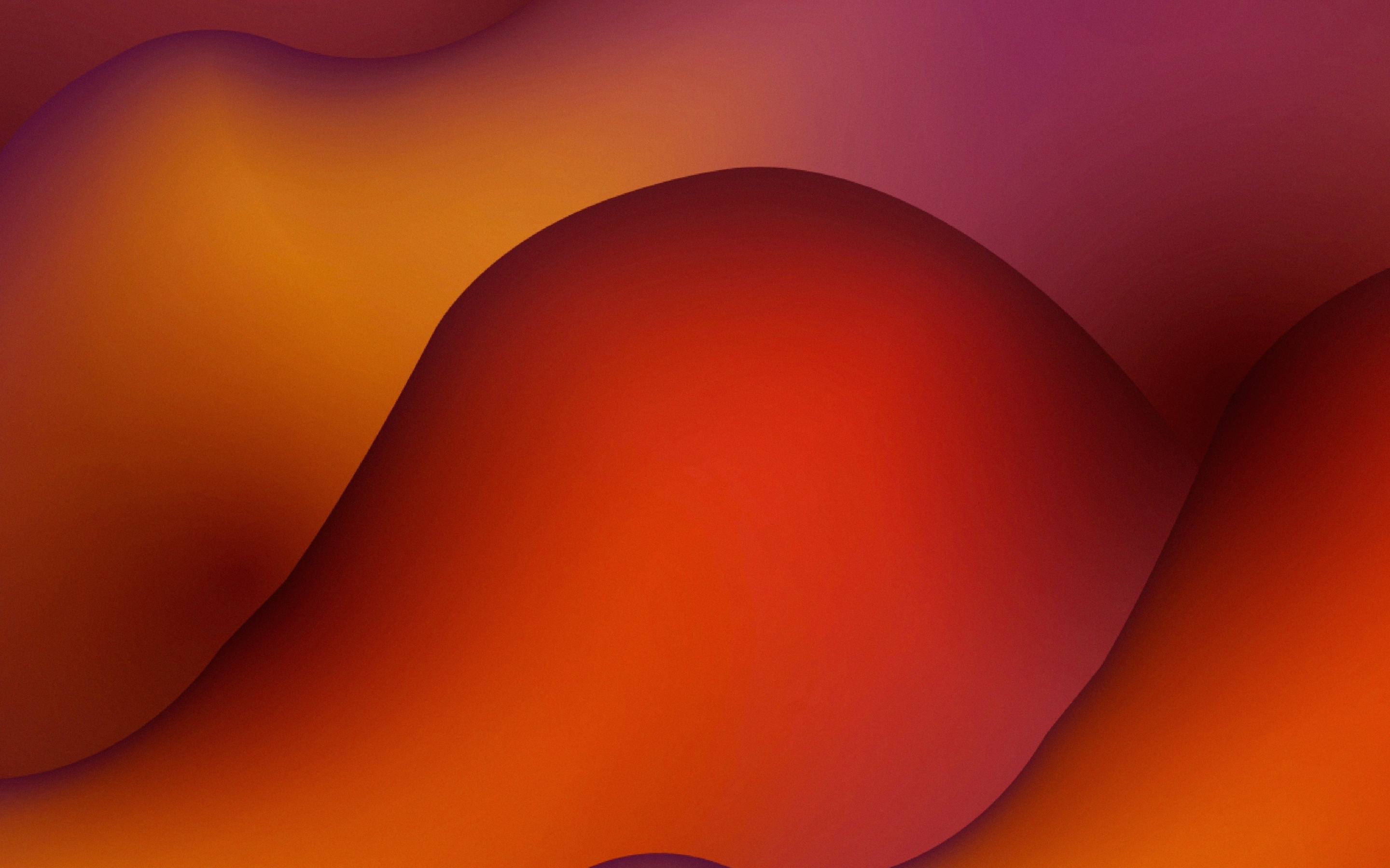 Abstraction, waves, gradient, orange, 2880x1800 wallpaper