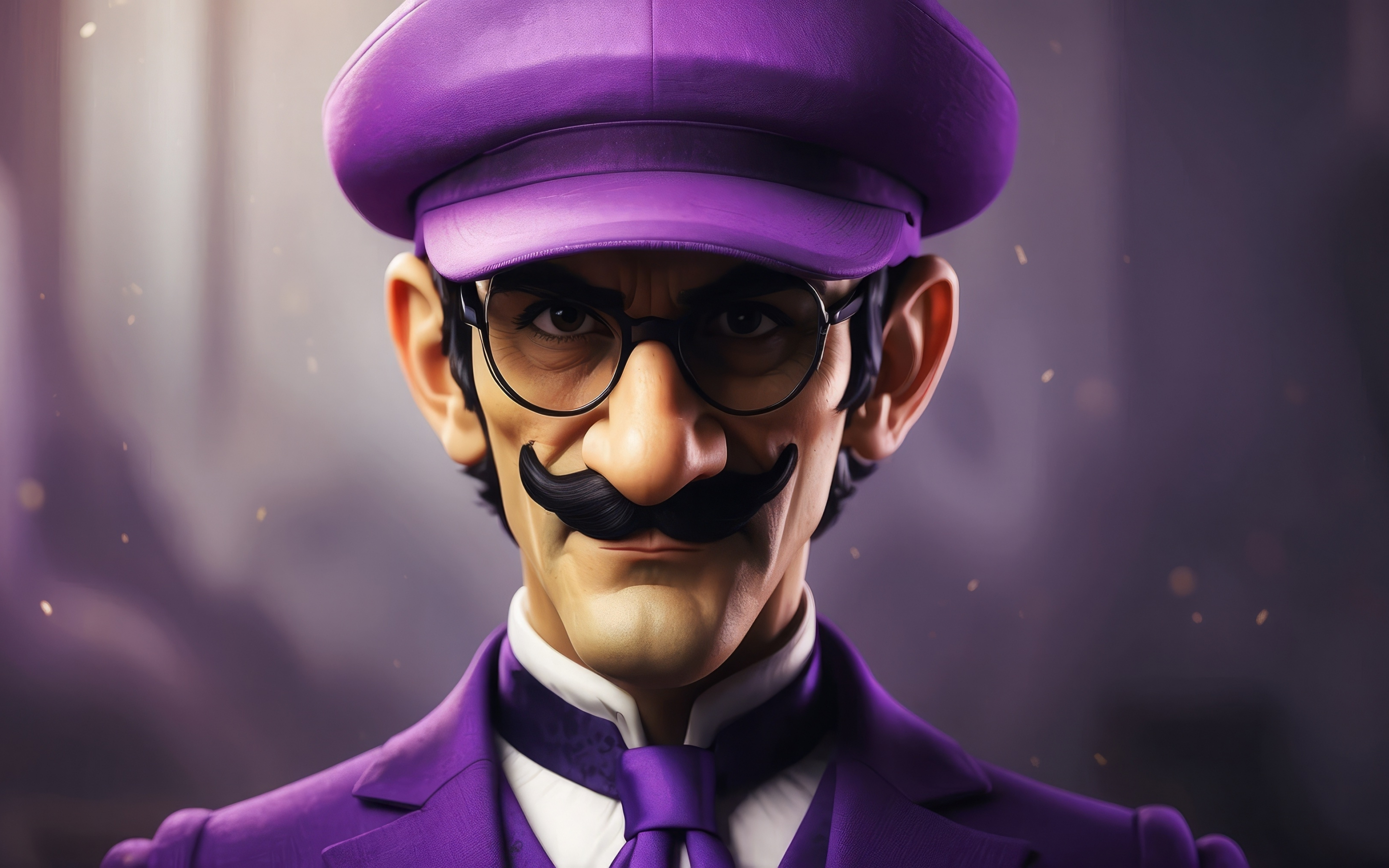 Mario's violet suit, fan art, 2880x1800 wallpaper