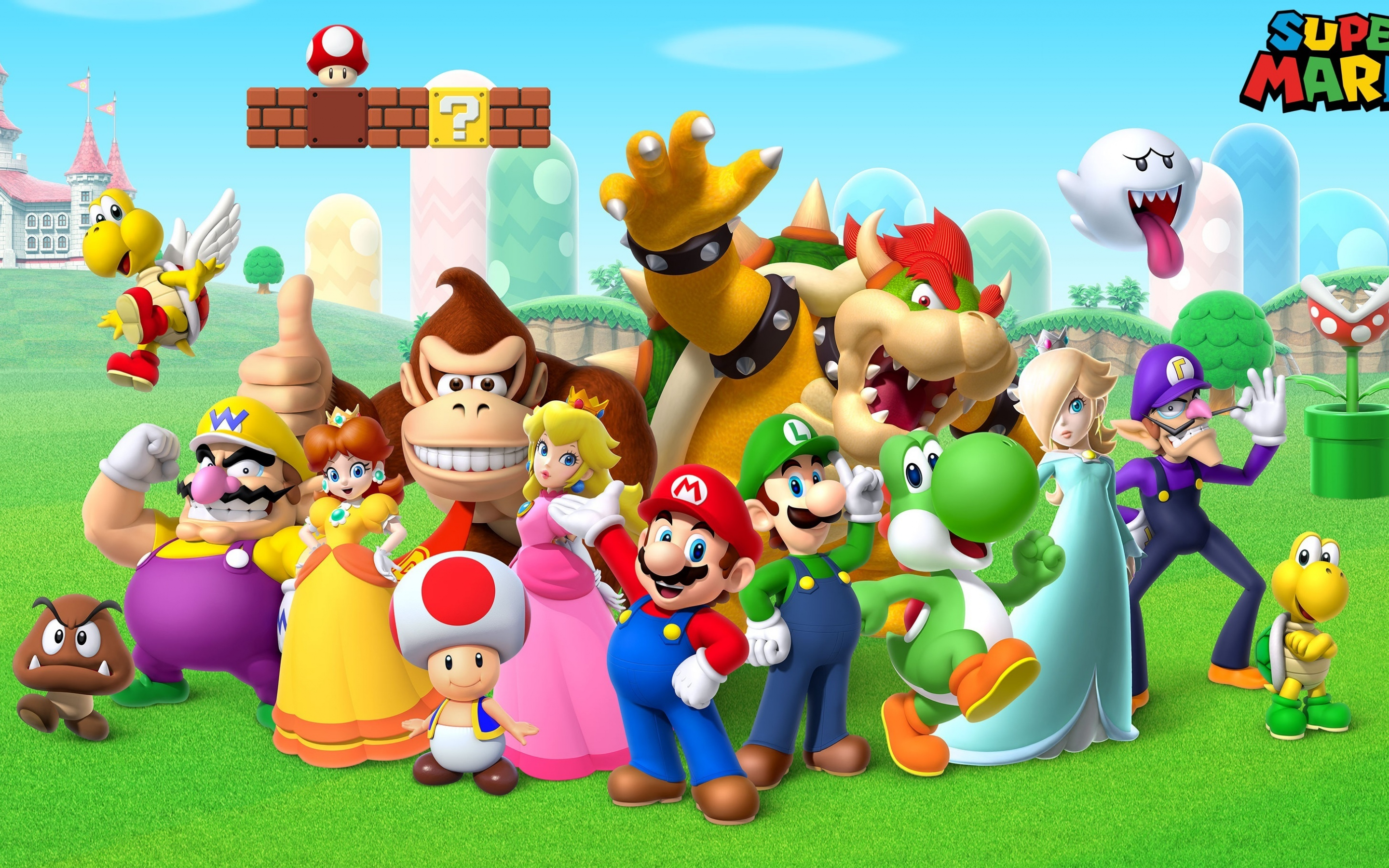 Super Mario Bros., video game, Mario, 2880x1800 wallpaper