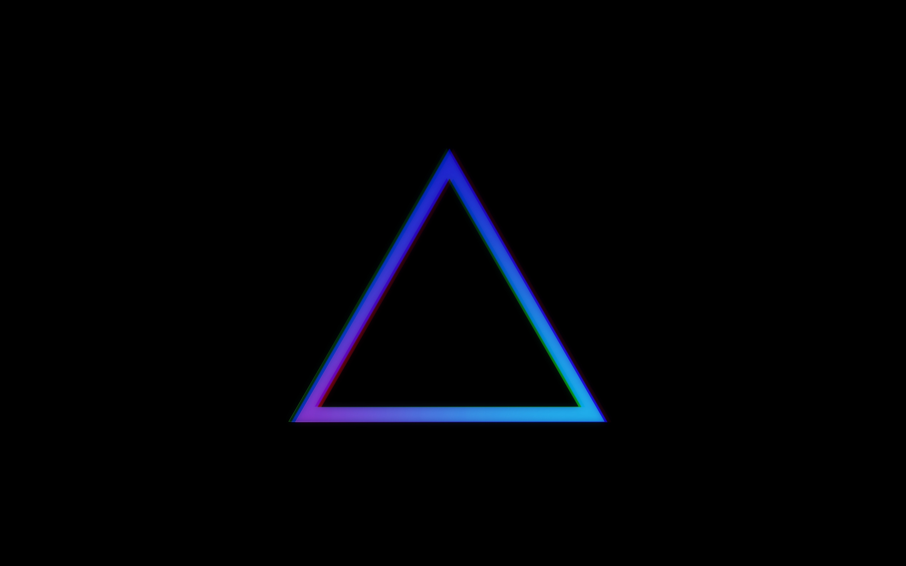 Minimal blue triangle, gradient, 2880x1800 wallpaper