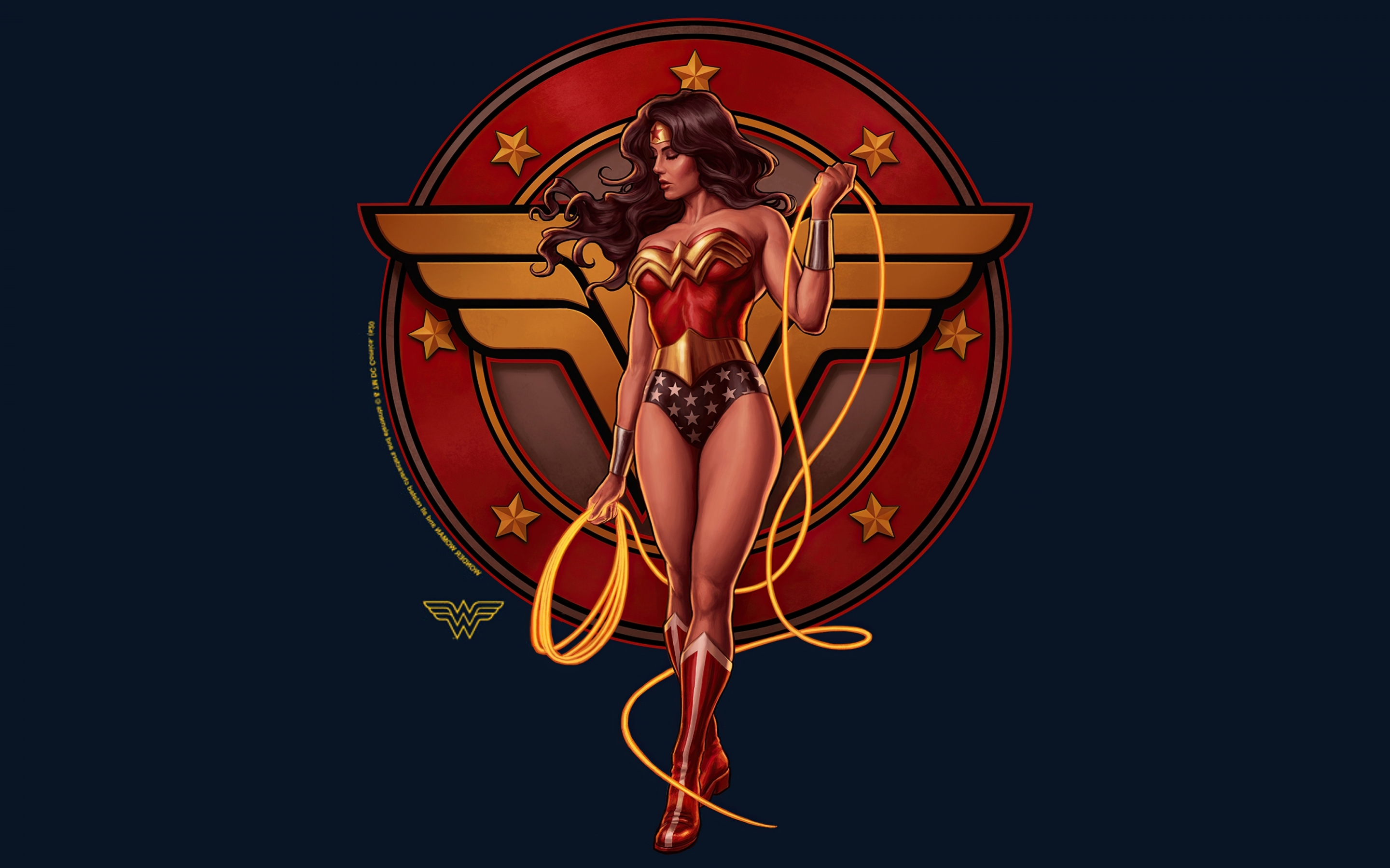 Wonder Woman 1987, fan art, minimal, 2880x1800 wallpaper
