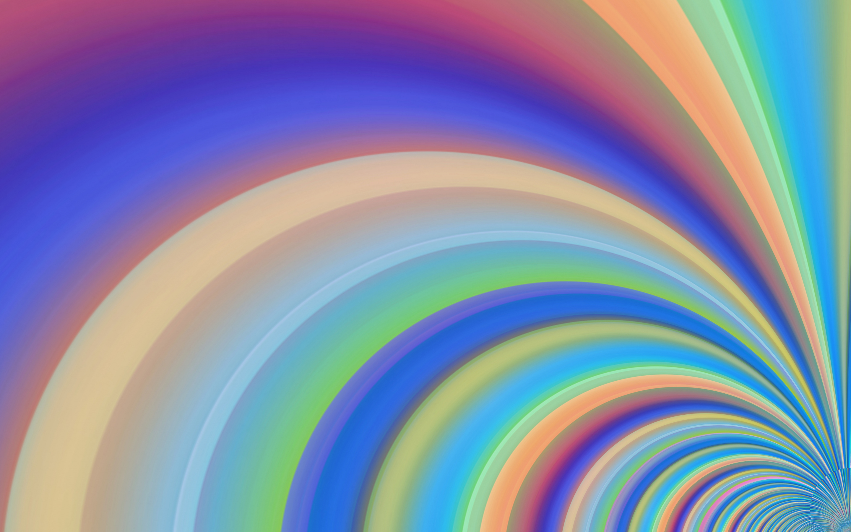 Colorful, curves, digital art, abstract, 2880x1800 wallpaper