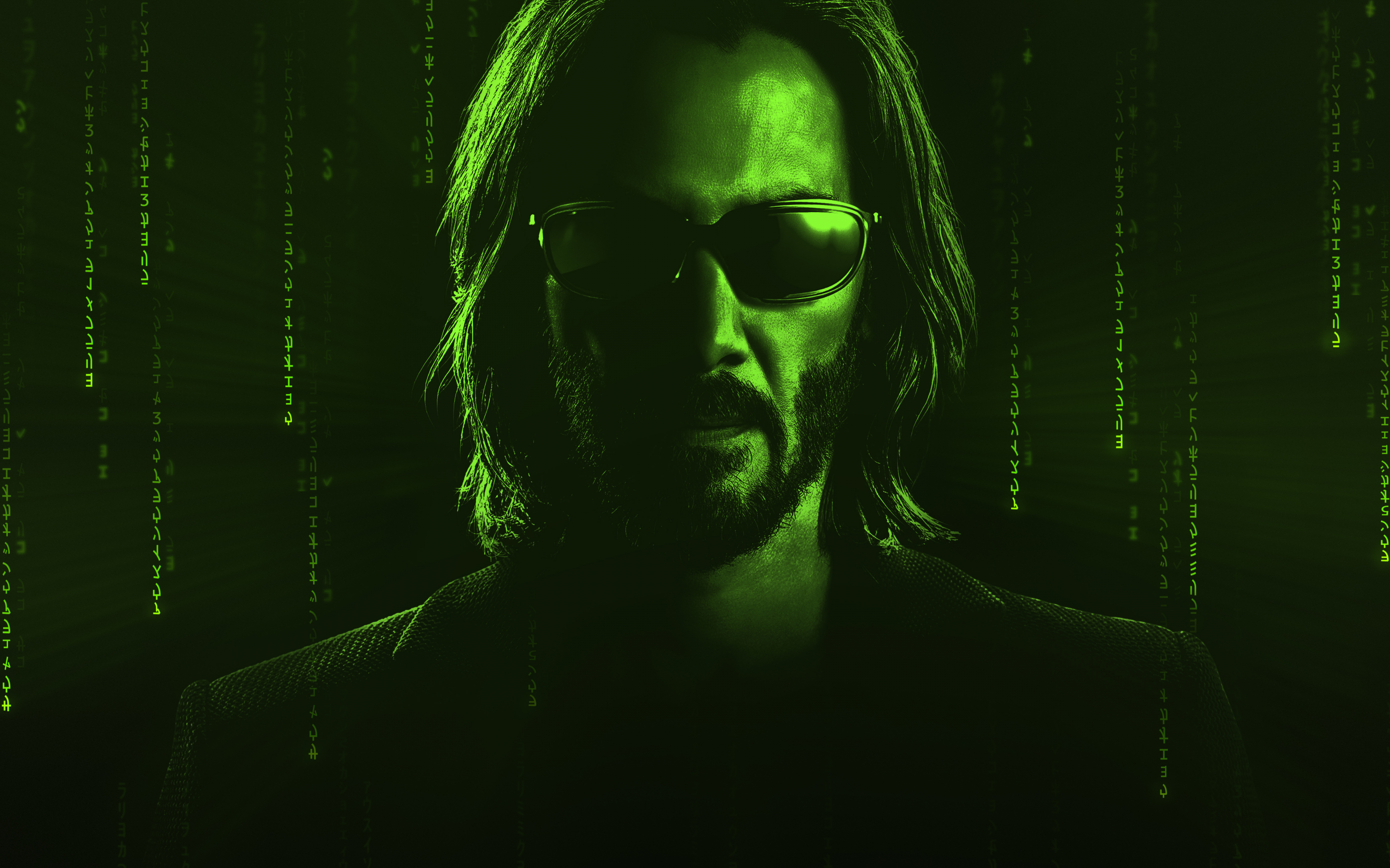 Keanu Reeves, The Matrix Resurrections, 2022 movie, 2880x1800 wallpaper