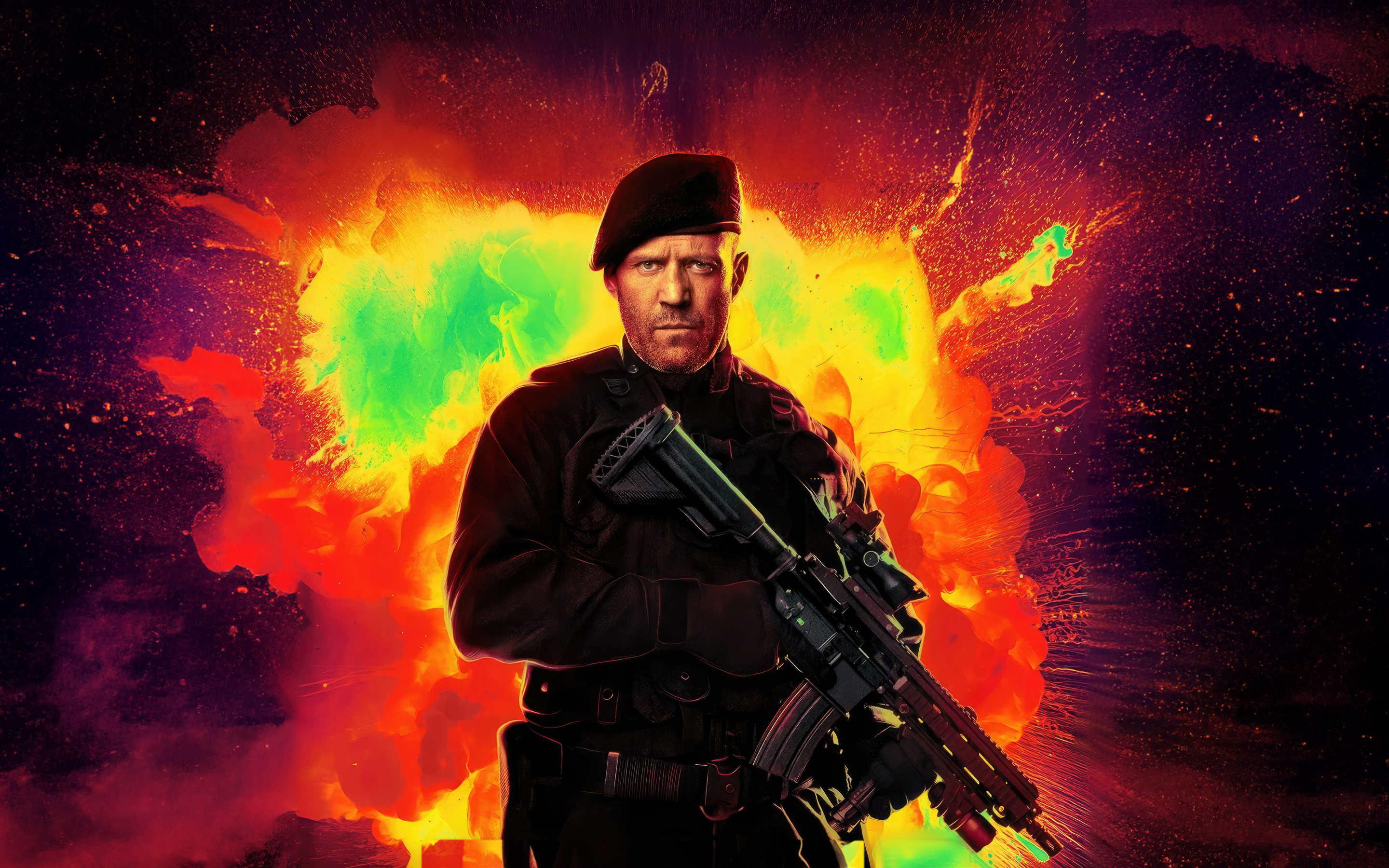 Jason Statham as Lee Christmas, The Expendables 4, 2023 movie, 2880x1800 wallpaper