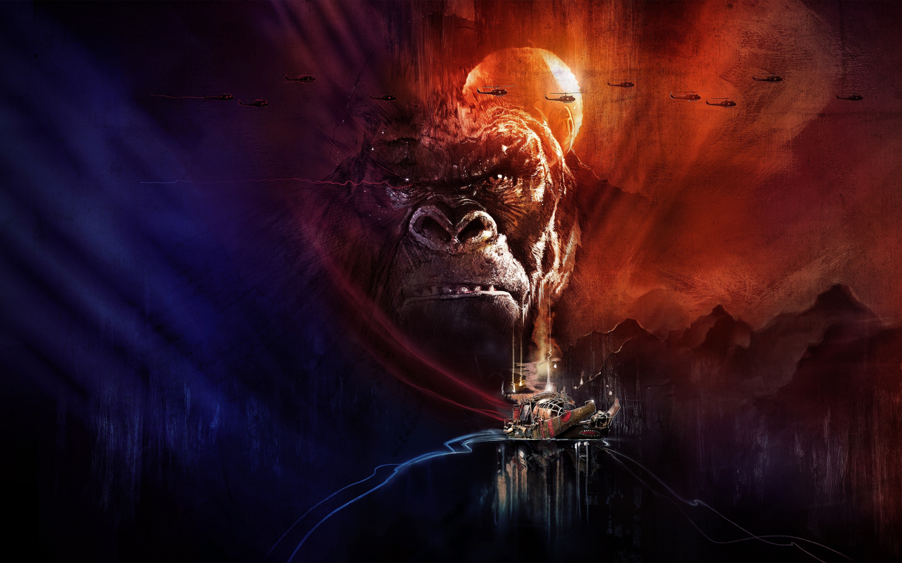 Kong: Skull Island, 2017 movie, fan art, 2880x1800 wallpaper