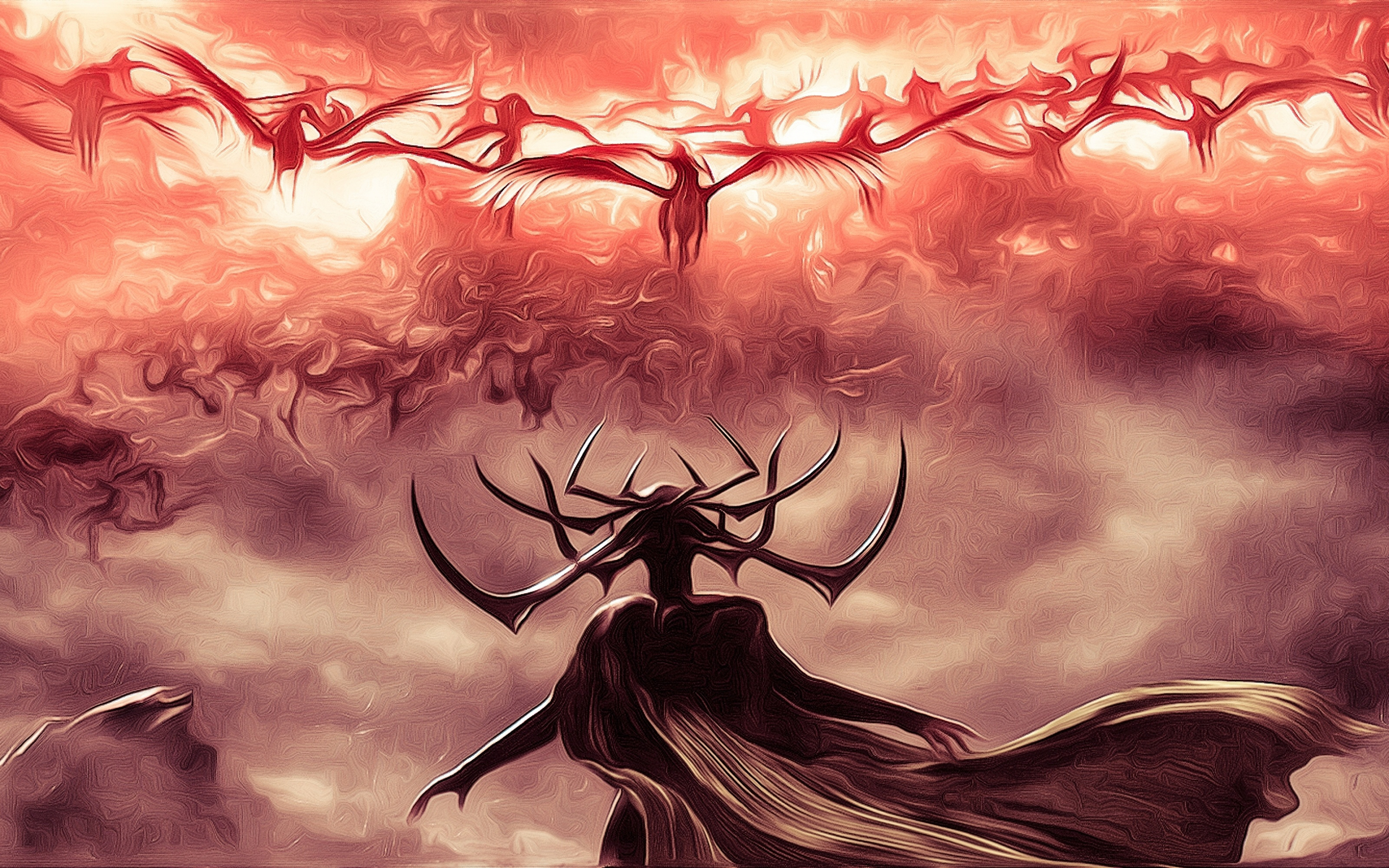 Hela, villain, Thor: Ragnarok, movie, art, 2880x1800 wallpaper
