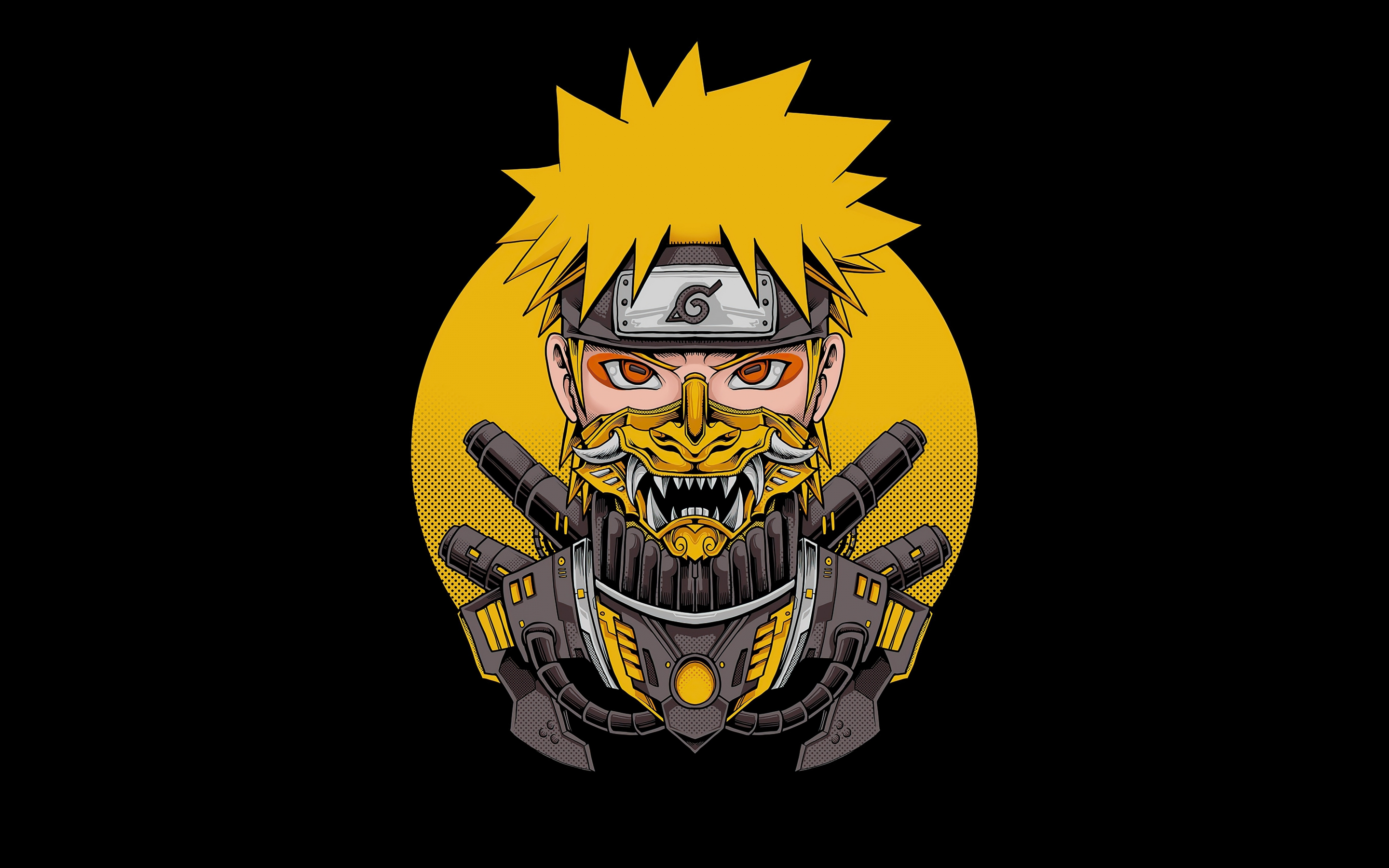 Naruto Uzumaki, minimal, the man behind the mask, anime, 2880x1800 wallpaper