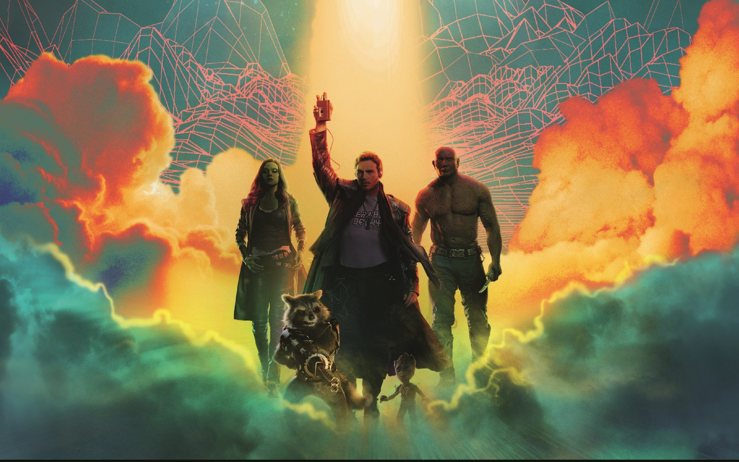 Guardians of the galaxy, superhero team, art, 2880x1800 wallpaper