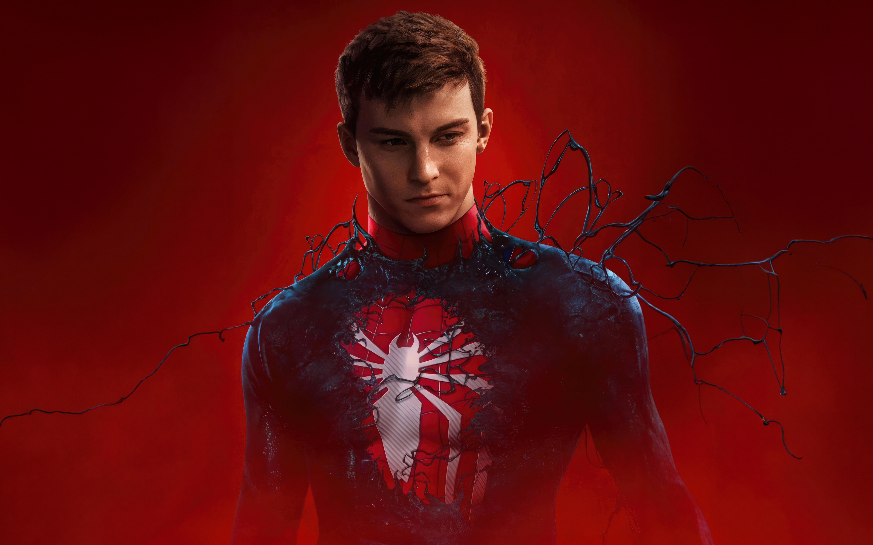 Marvel's spider-man symbiote, art, 2880x1800 wallpaper