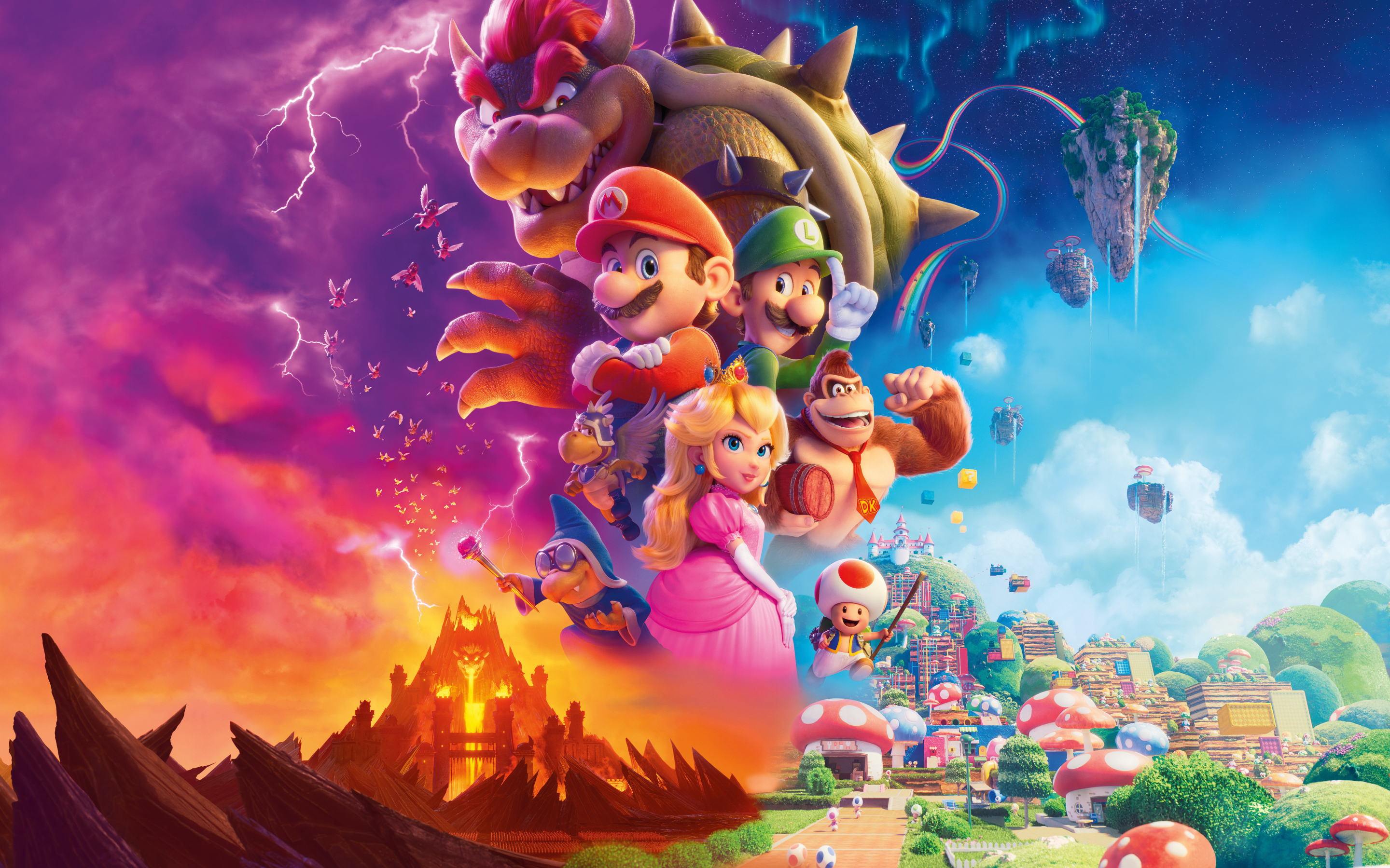 The Super Mario Bros. Movie, 2023 movie, poster, 2880x1800 wallpaper