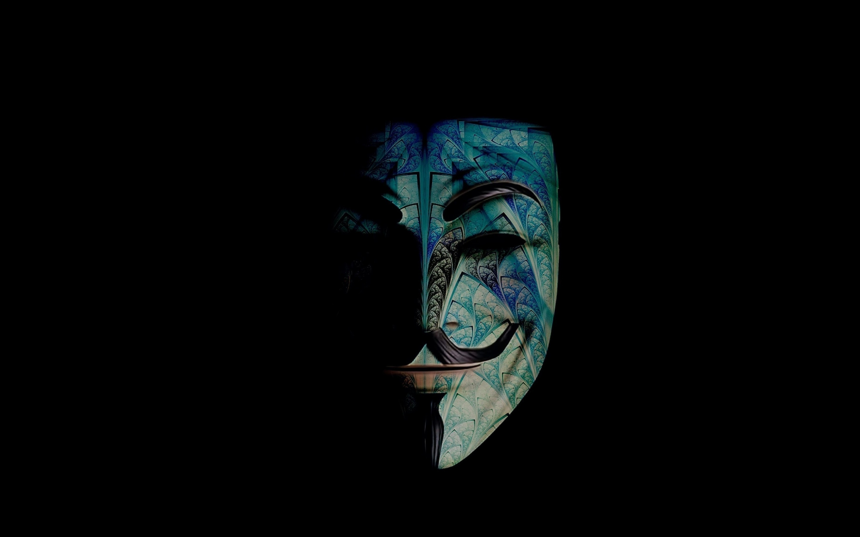 Mask, V for Vendetta, minimal, 2880x1800 wallpaper