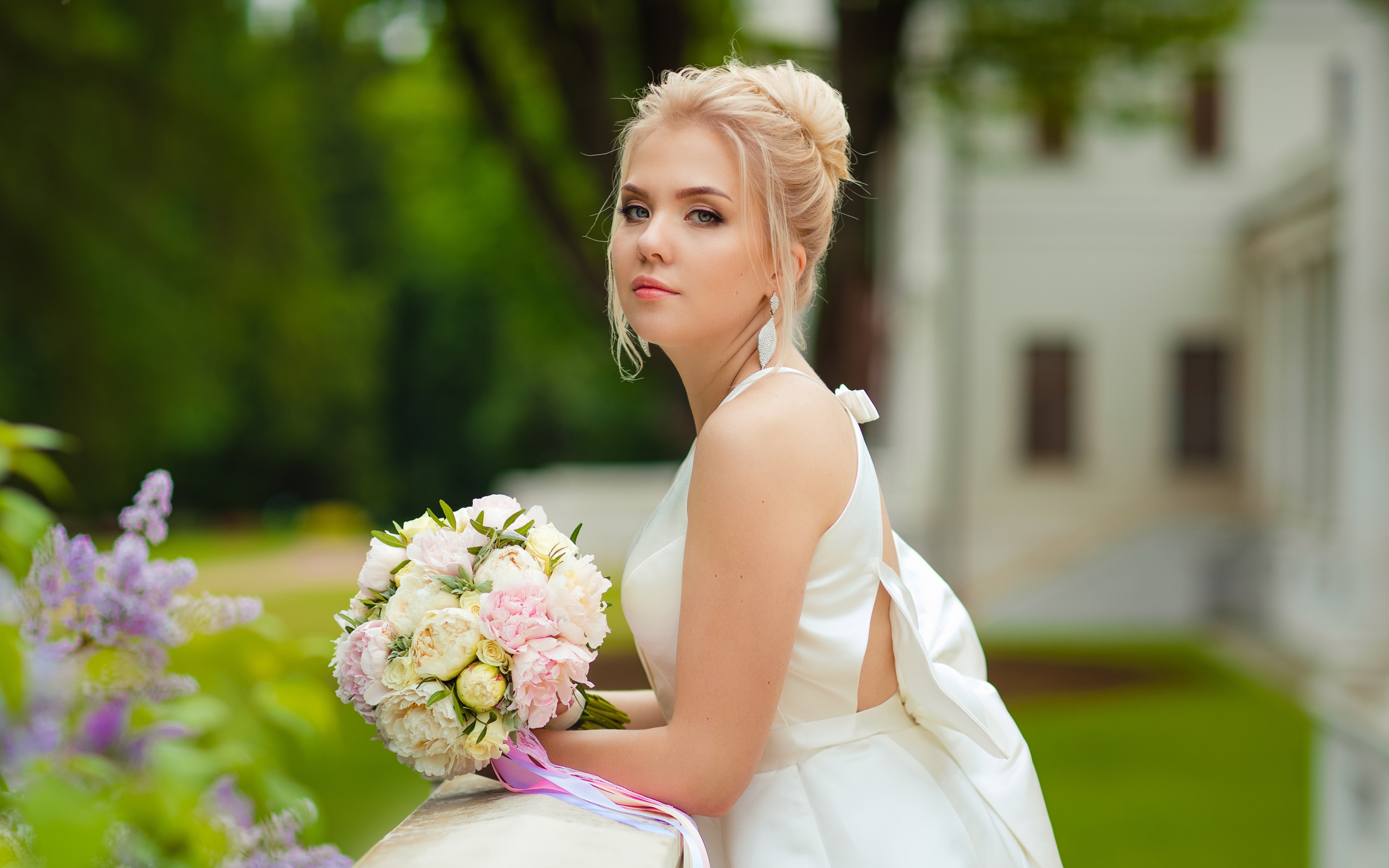 Wedding dress, girl model, gorgeous, 2880x1800 wallpaper
