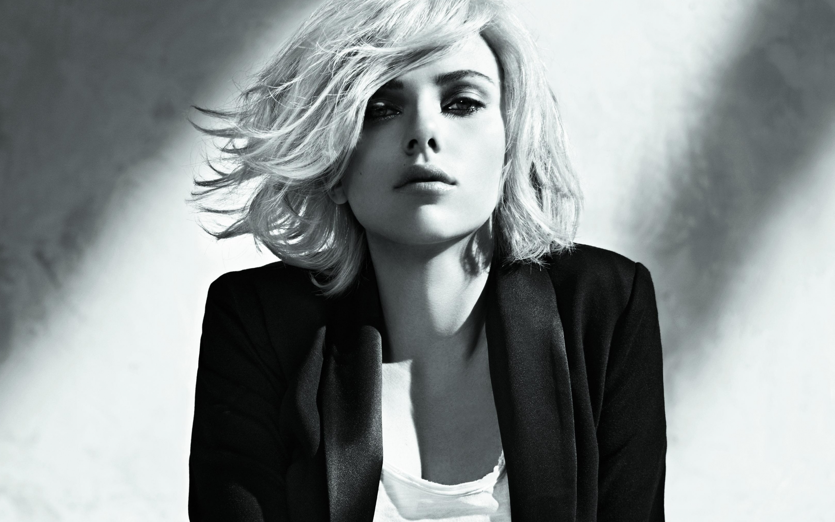 BW, Scarlett Johansson, actress, 2880x1800 wallpaper