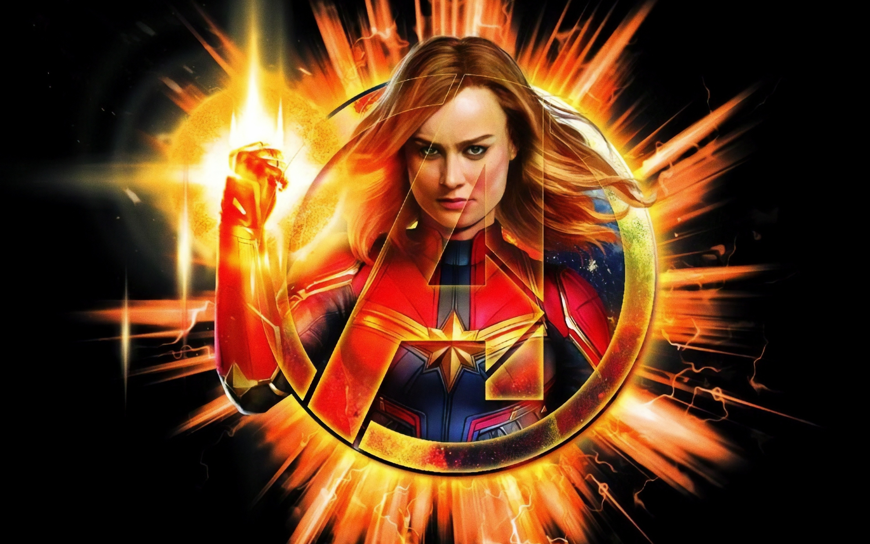 Avengers: Endgame, Captain Marvel, artwork, 2018, 2880x1800 wallpaper
