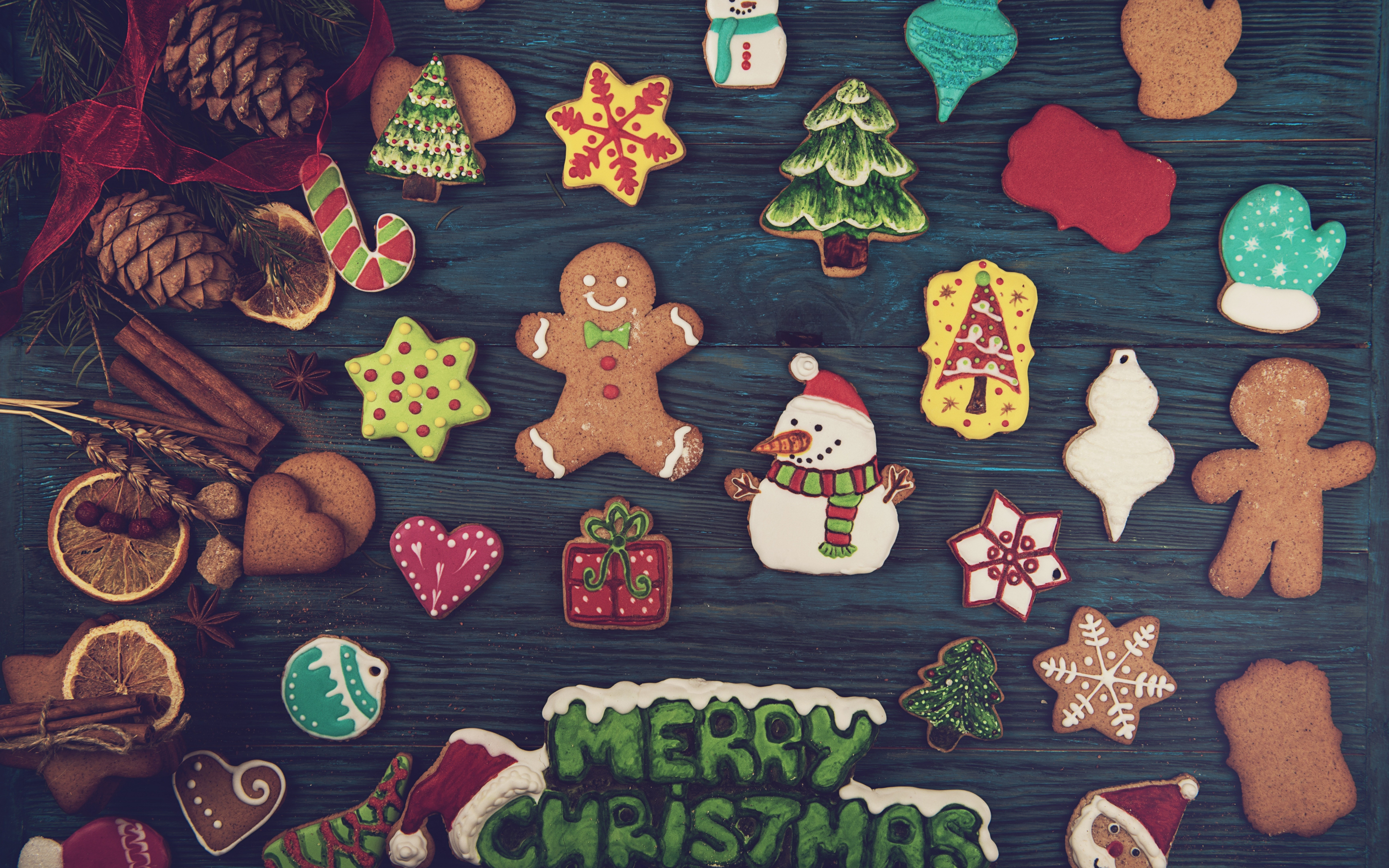 Christmas, cookies, breads, shapes, 2880x1800 wallpaper
