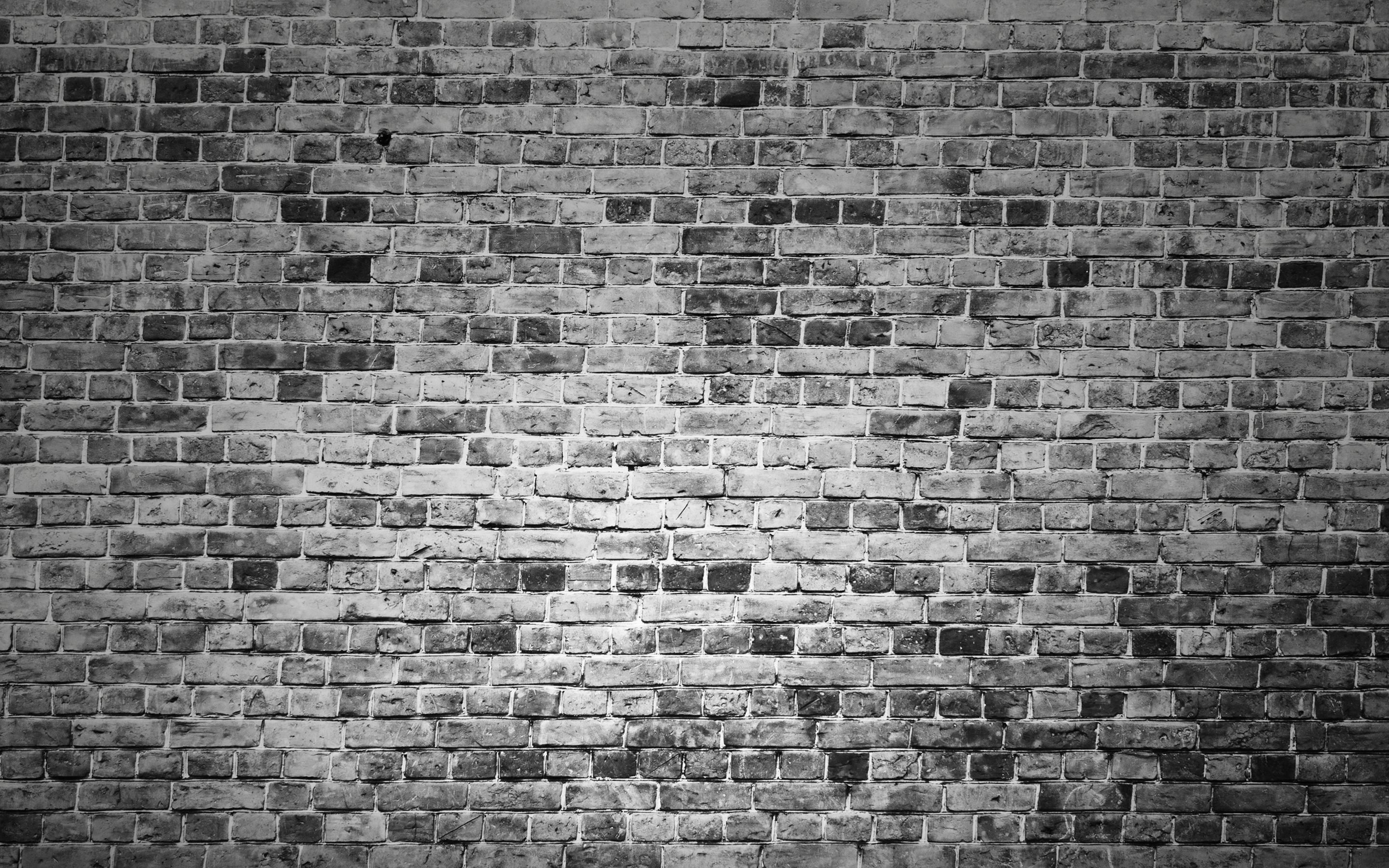 Brick wall, black and white, 2880x1800 wallpaper