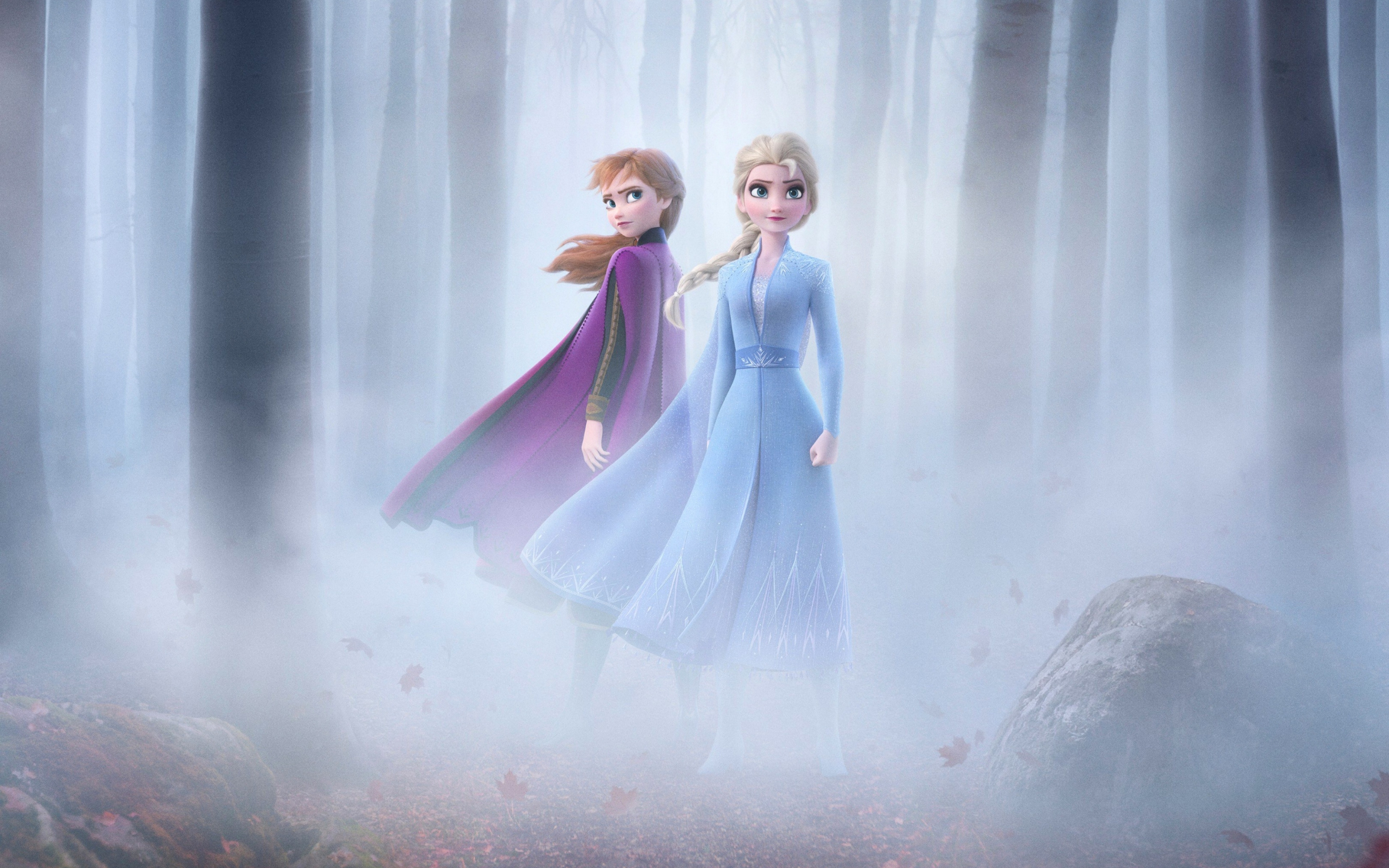 Frozen 2, Queen Elsa and Anna, movie, 2019, 2880x1800 wallpaper