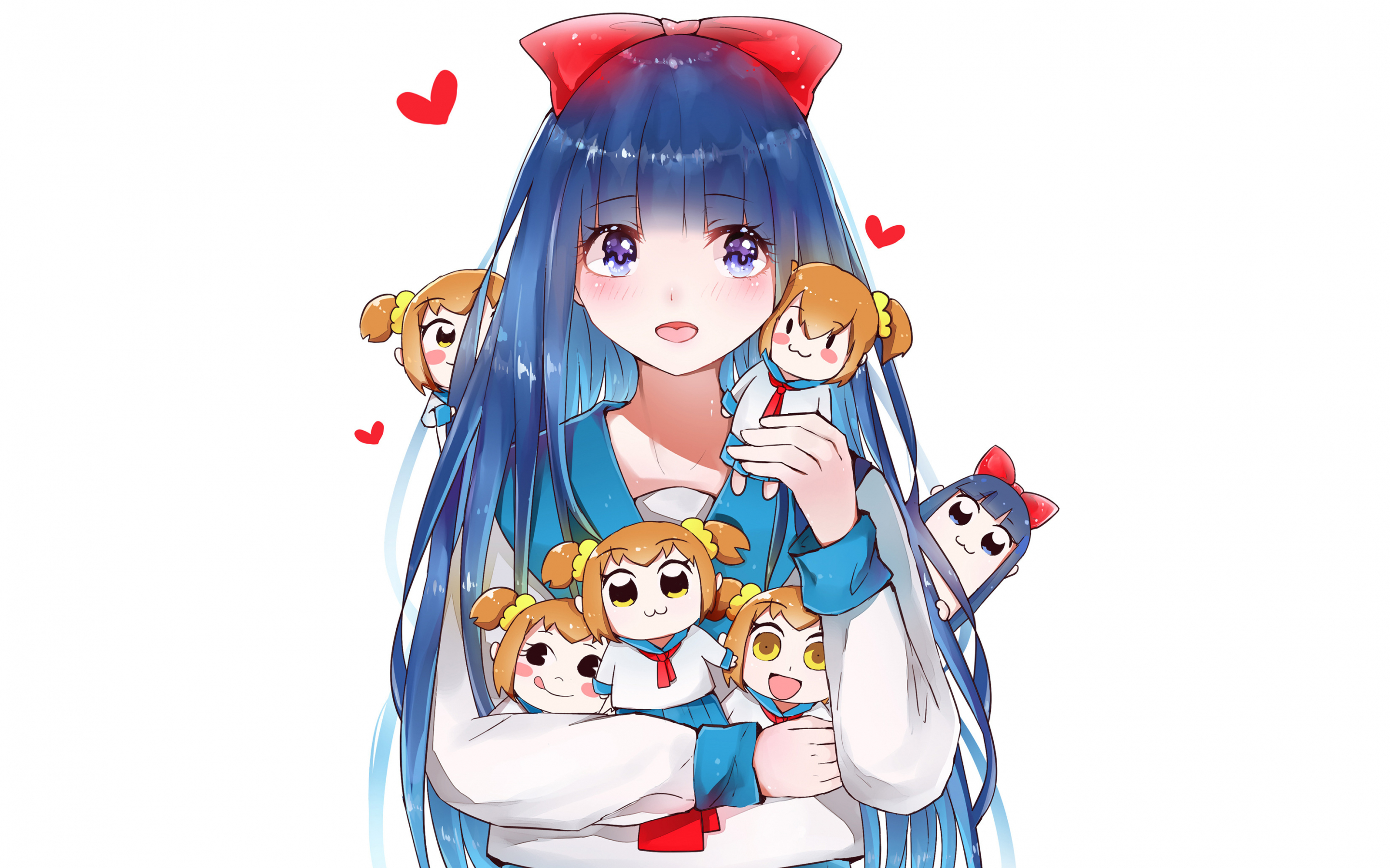 Pipimi, pop team epic, beautiful dolls, anime girls, 2880x1800 wallpaper