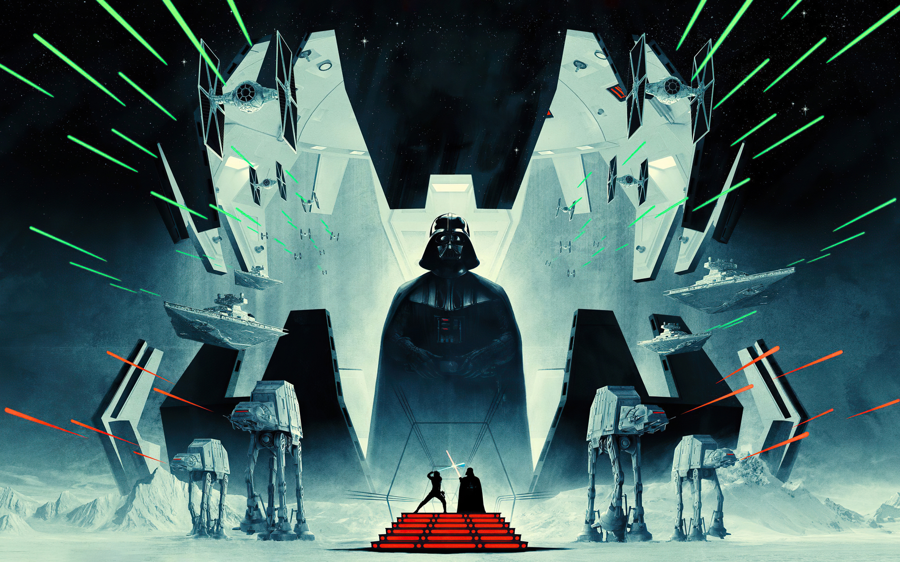 Star Wars: The Empire Strikes Back, movie art, 2880x1800 wallpaper