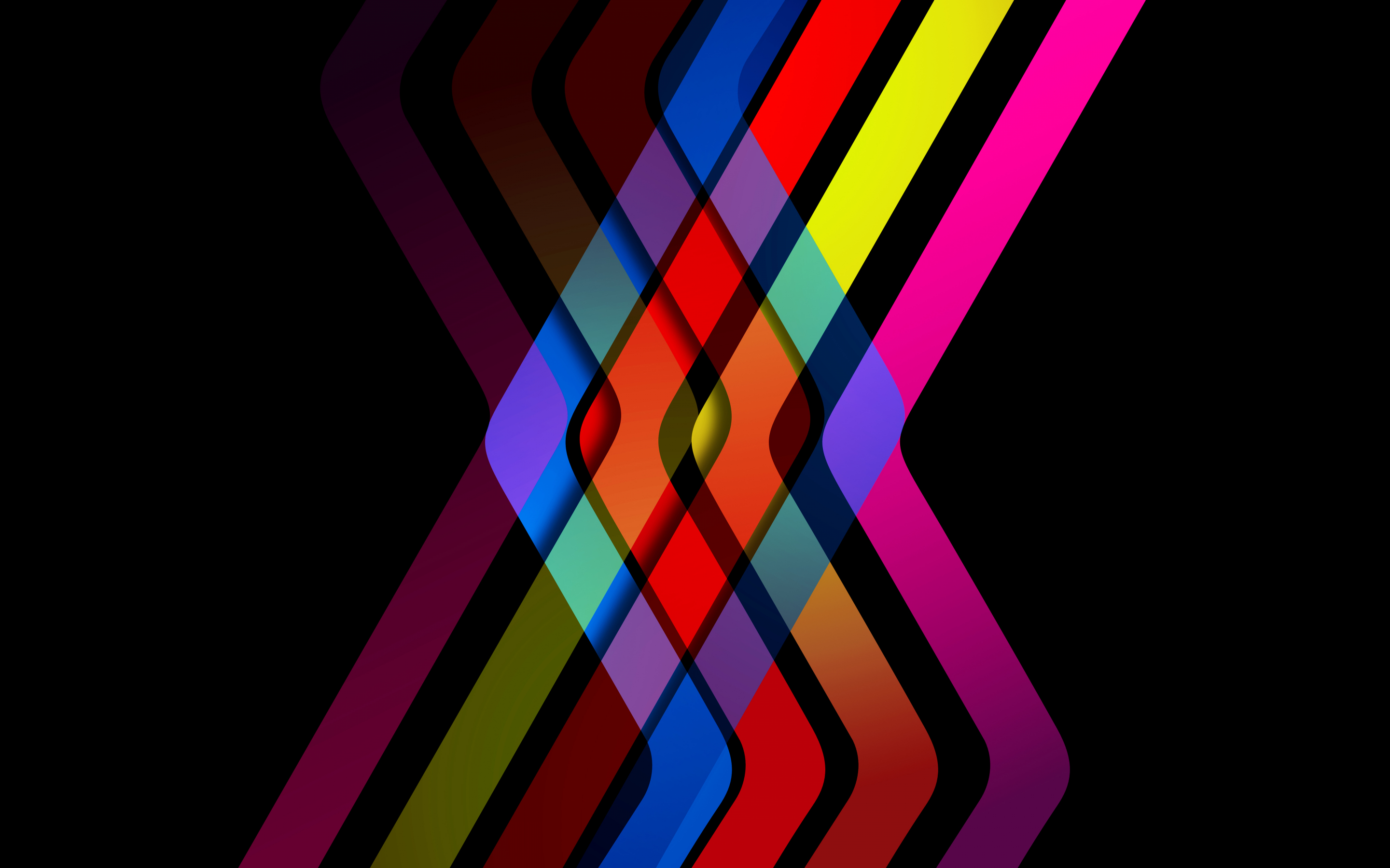 Lines-stripes intersection, abstract, colorful art, 2880x1800 wallpaper