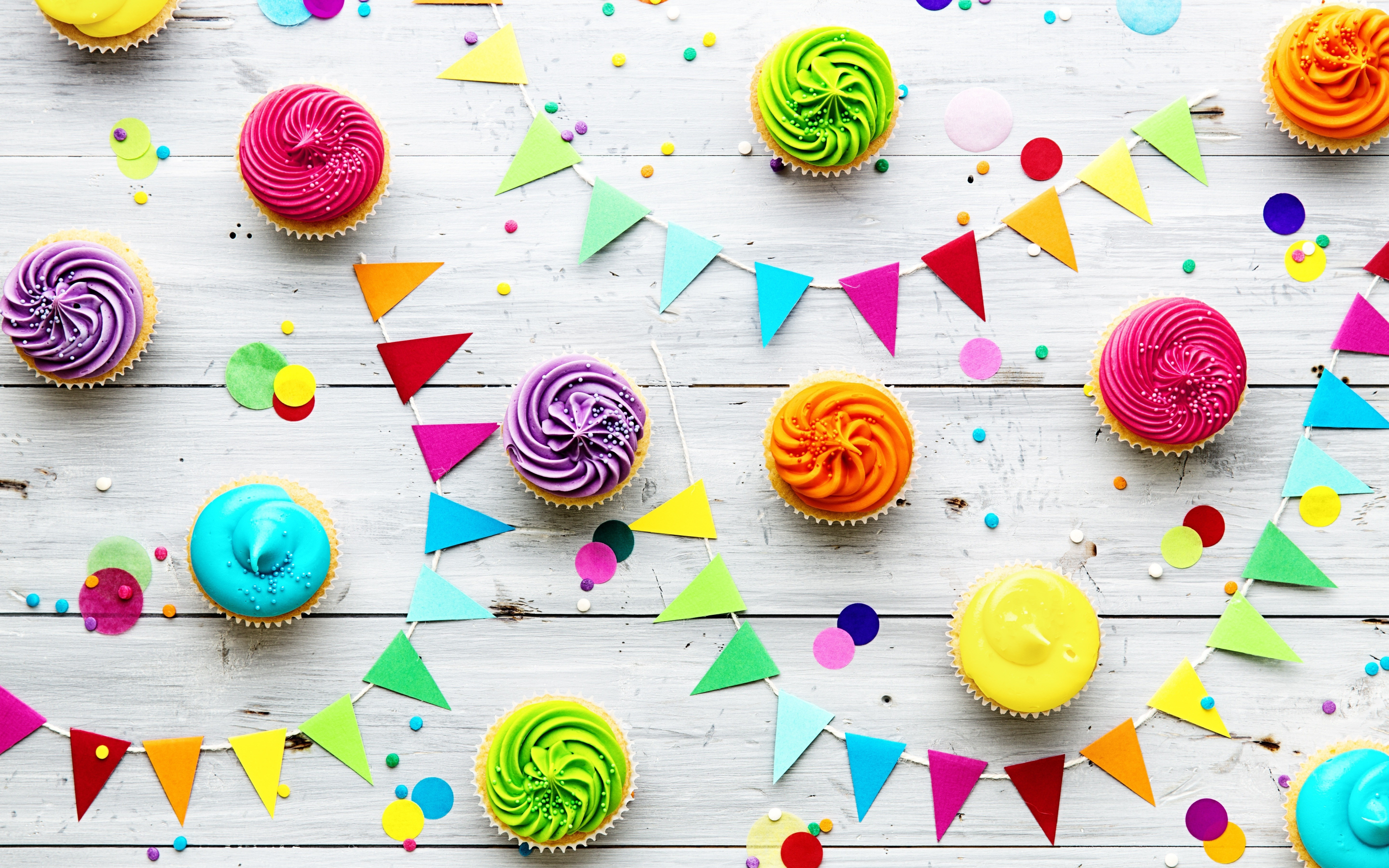 Colorful, cakes, dessert, cupcake, 2880x1800 wallpaper