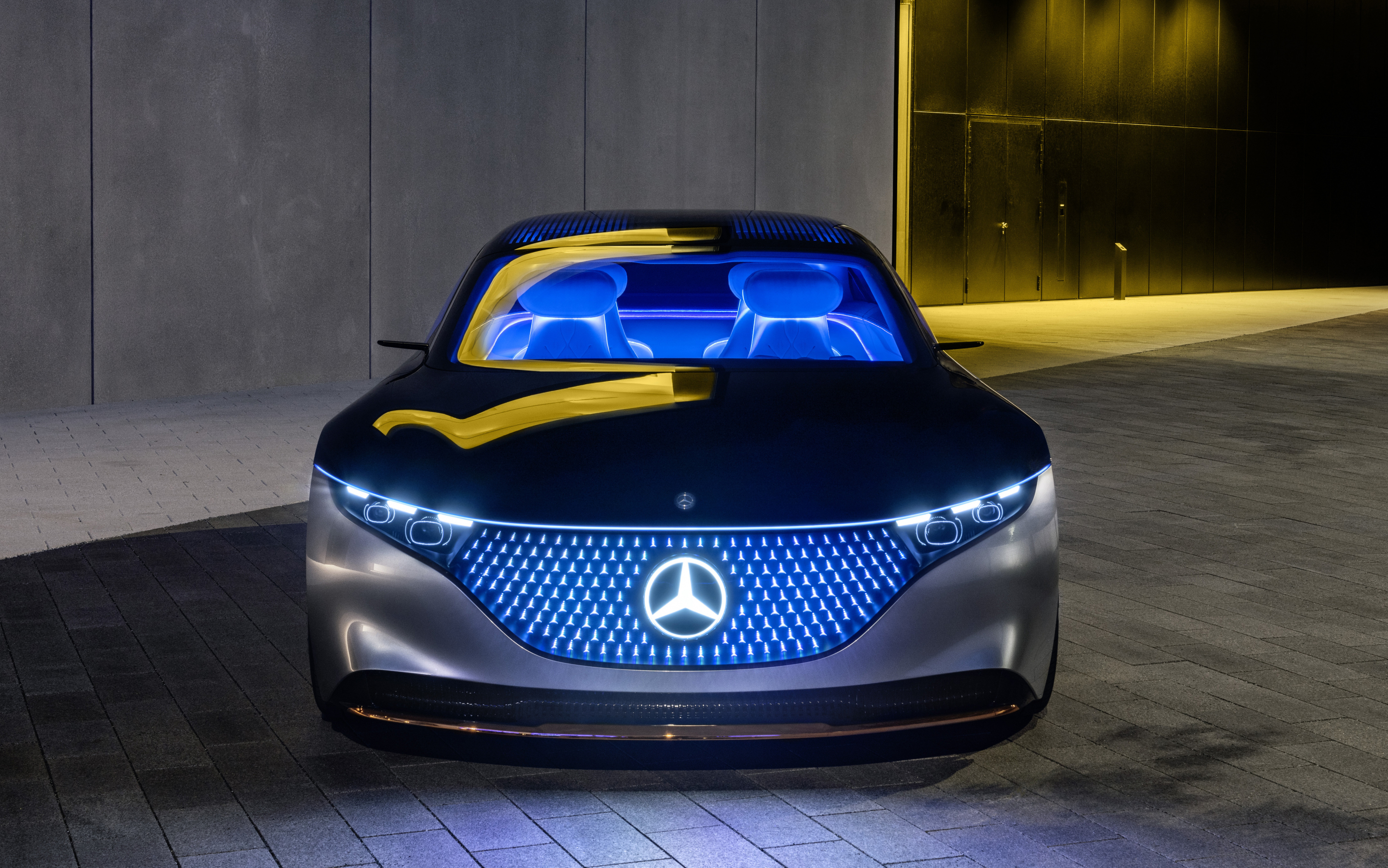 Mercedes-Benz Vision EQS, electric cars, front, 2880x1800 wallpaper