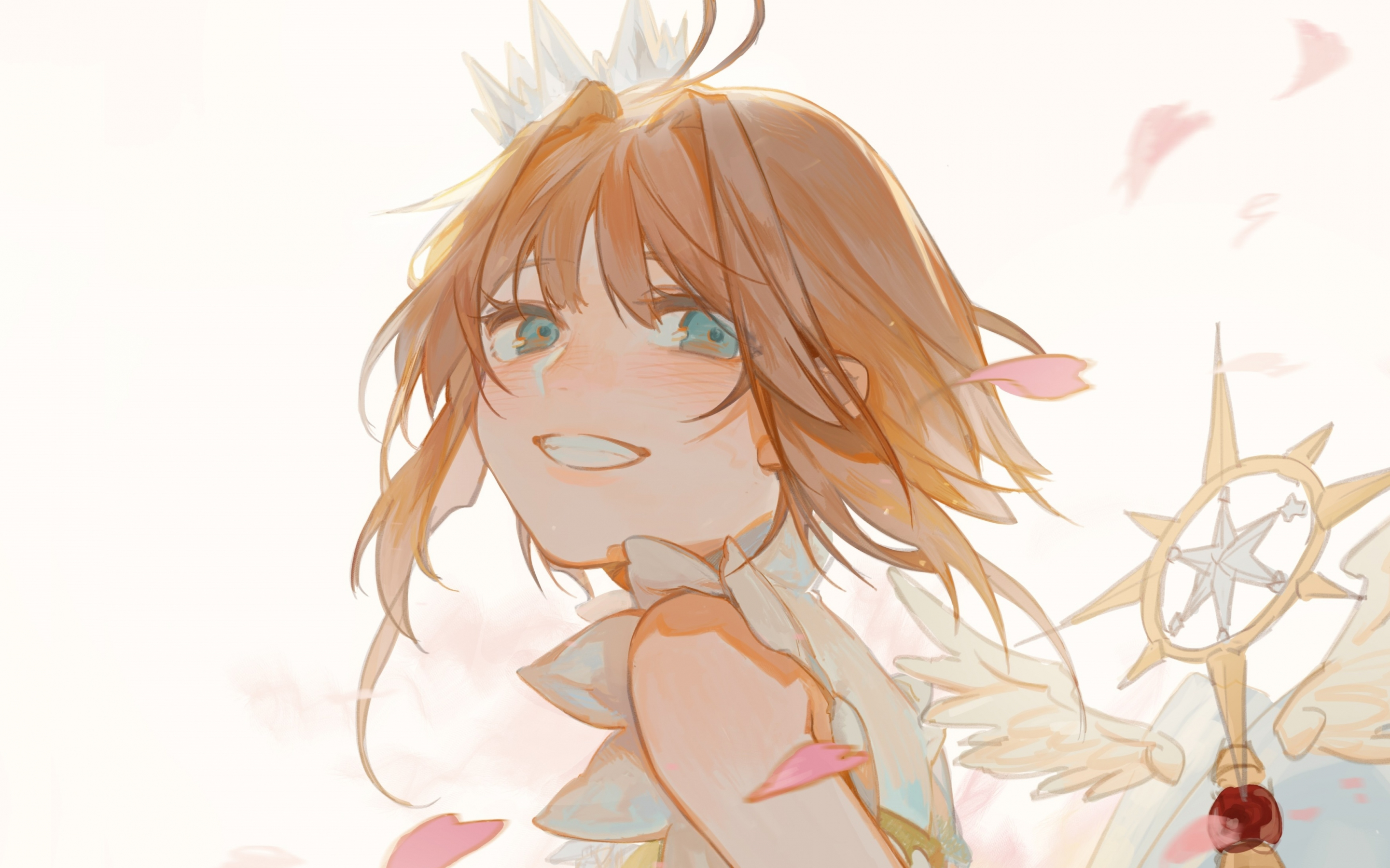 Anime girl, sakura kinomoto, smile, 2880x1800 wallpaper