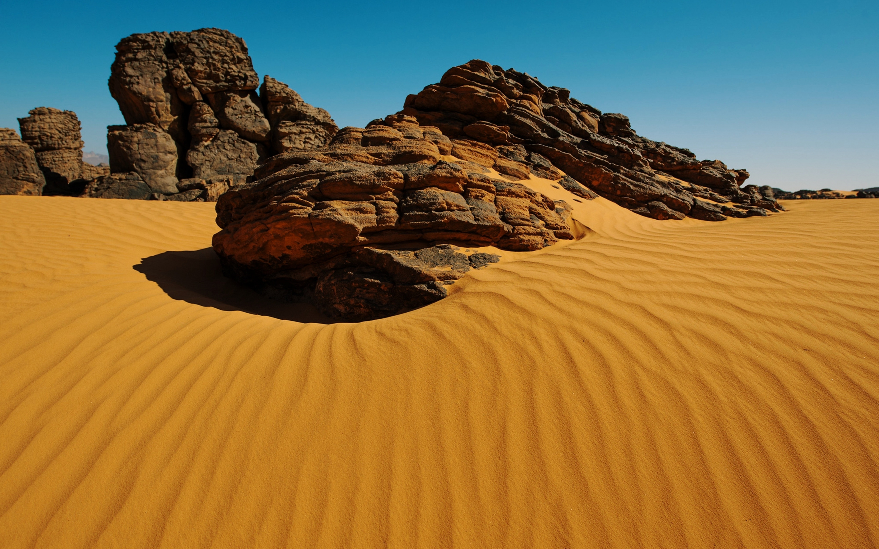 Algeria desert, rocks, sand, dunes, 2880x1800 wallpaper