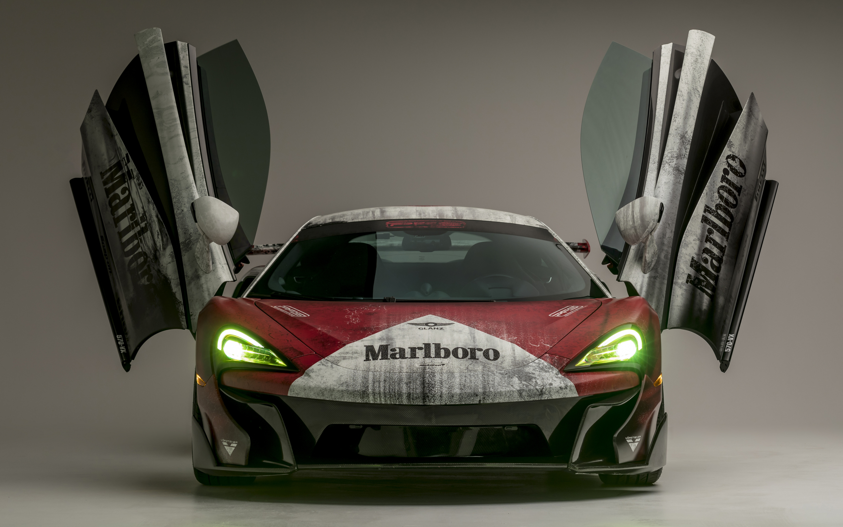McLaren 570S, doors open, sports car, 2880x1800 wallpaper