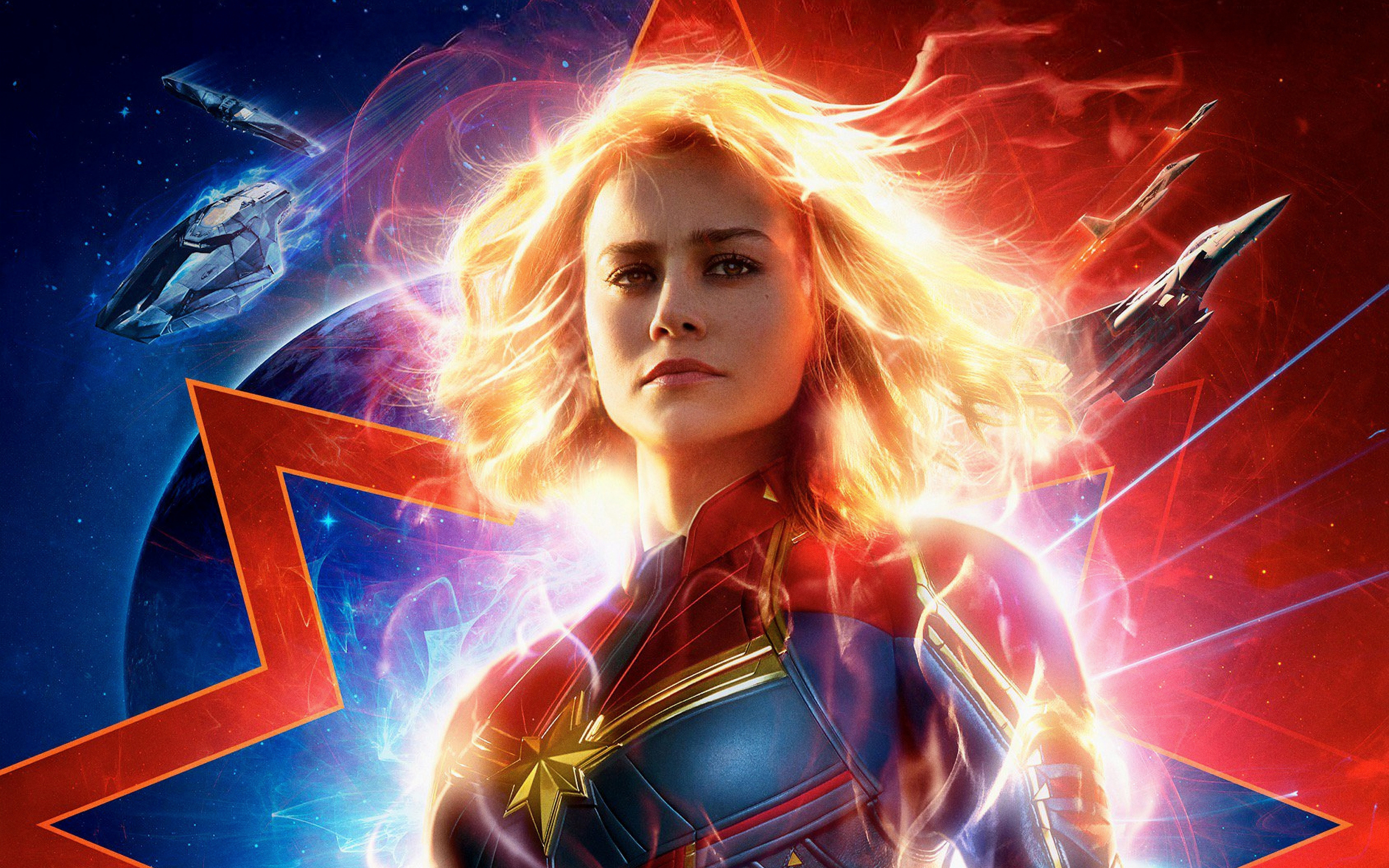 Captain Marvel, Brie Larson, 2019, 2880x1800 wallpaper