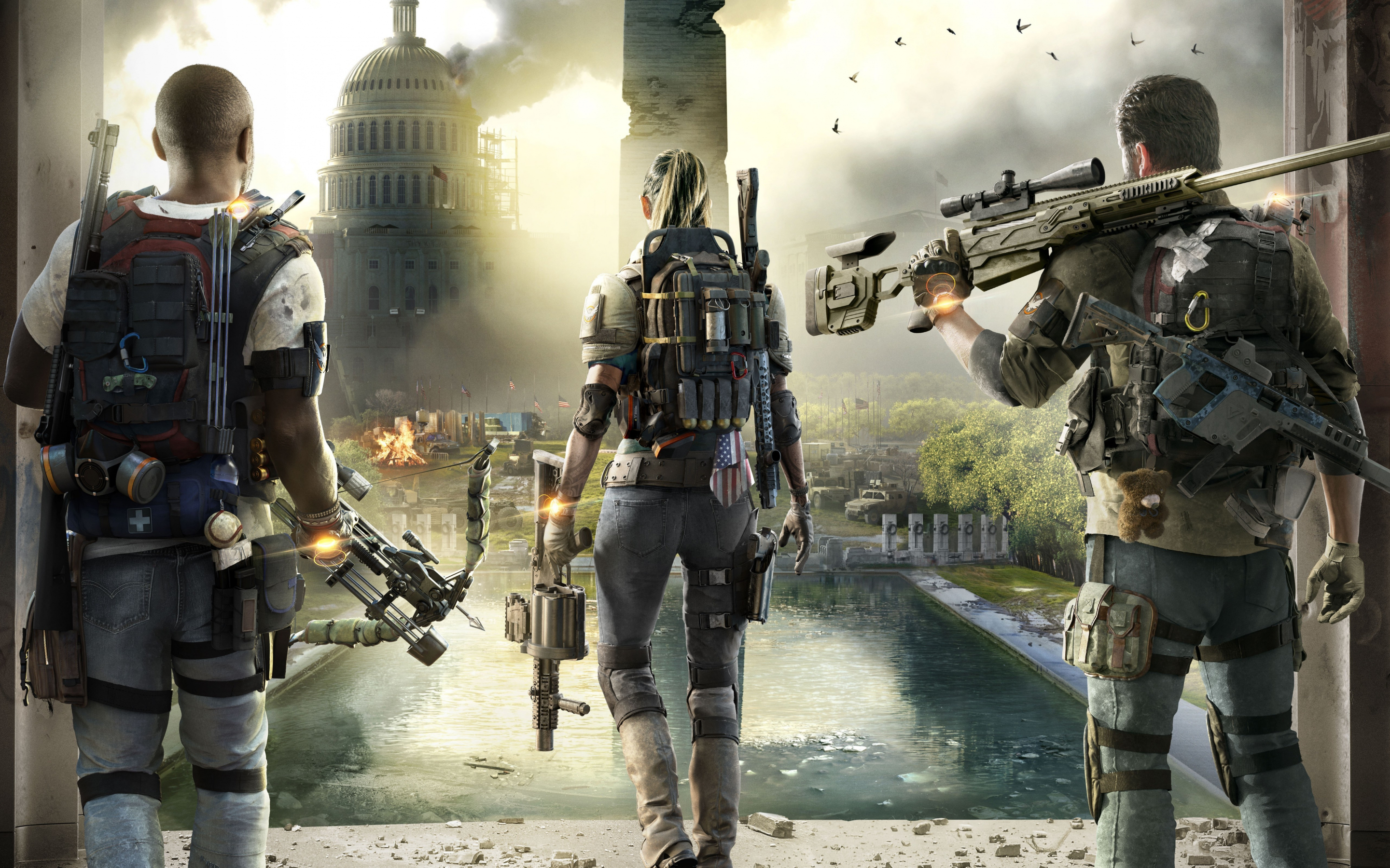 Tom Clancy's The Division 2, 2019, soldiers, 2880x1800 wallpaper