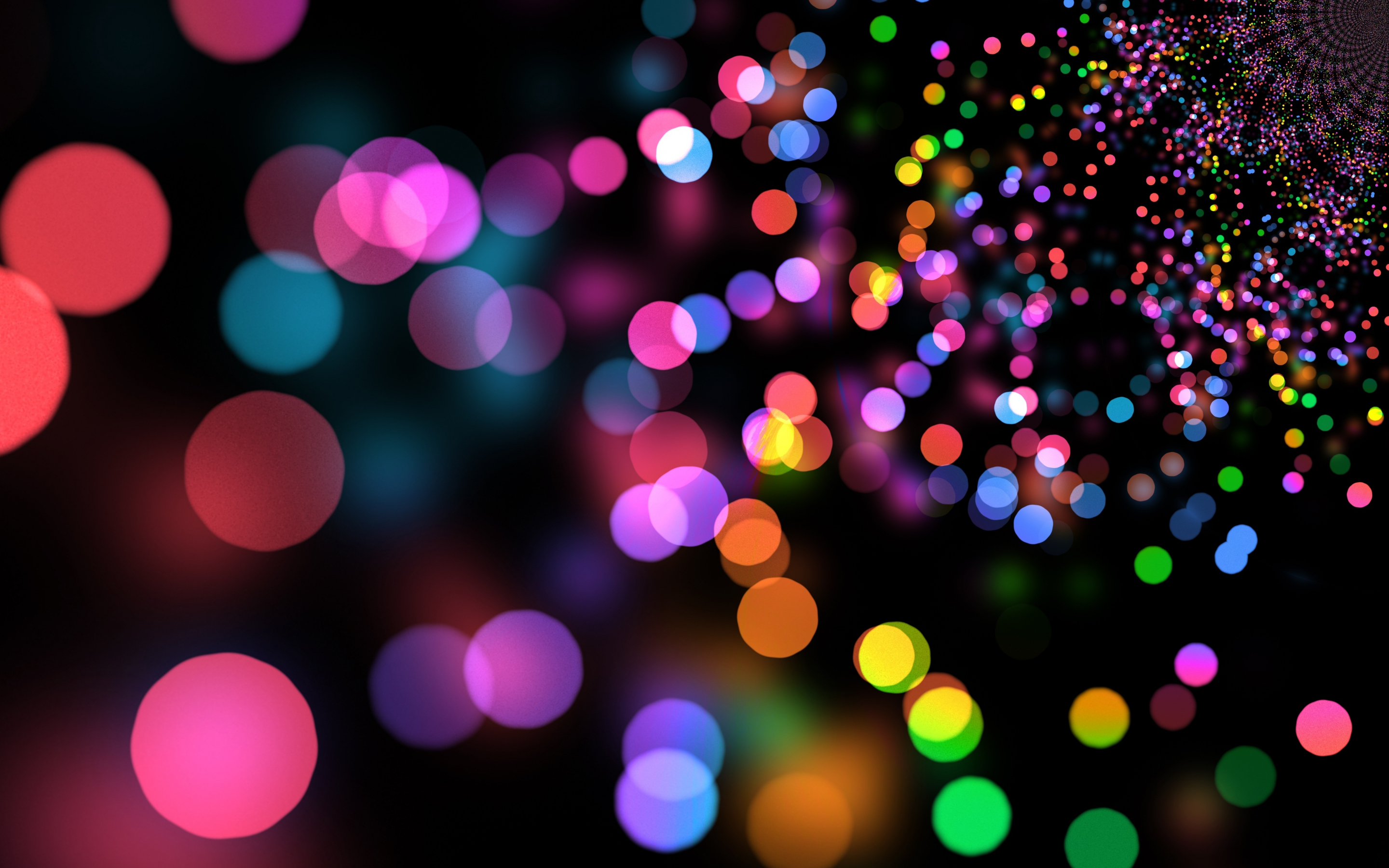 Party lights, circles, colorful, bokeh, 2880x1800 wallpaper