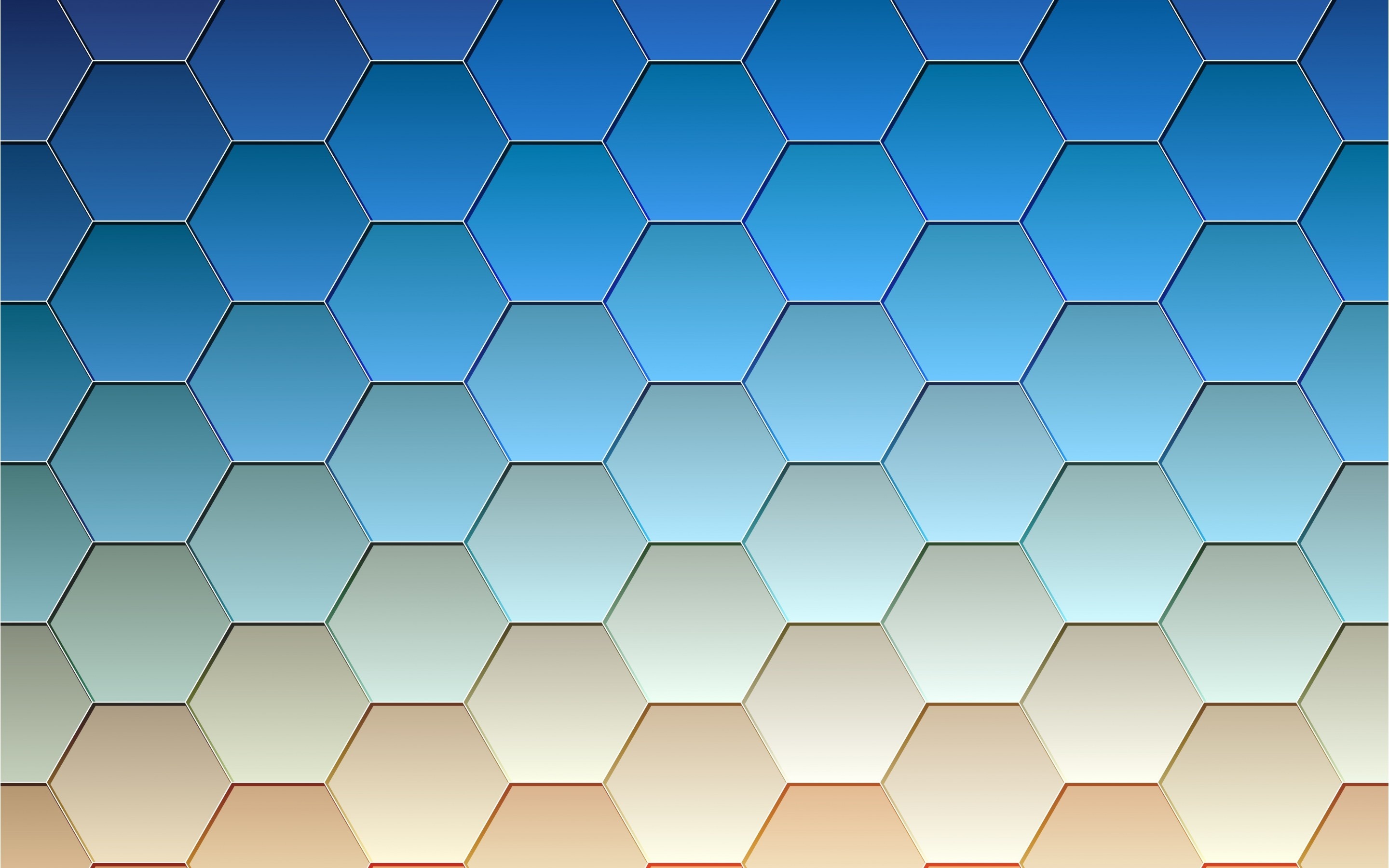Hexagonal grid, gradient, abstract, 2880x1800 wallpaper