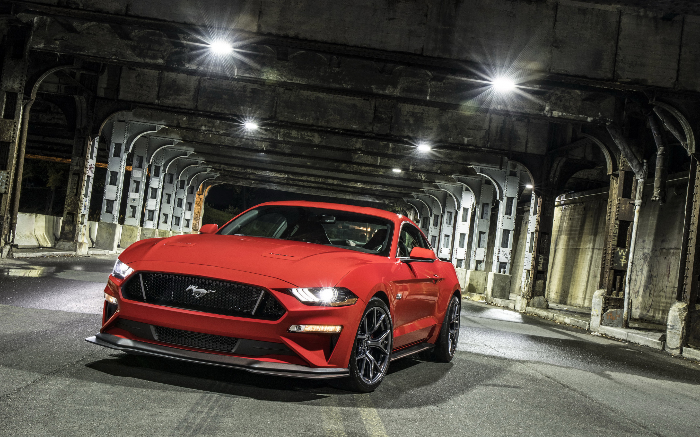 2018 Ford Mustang GT Performance Package Level 2, red muscle car, 2880x1800 wallpaper