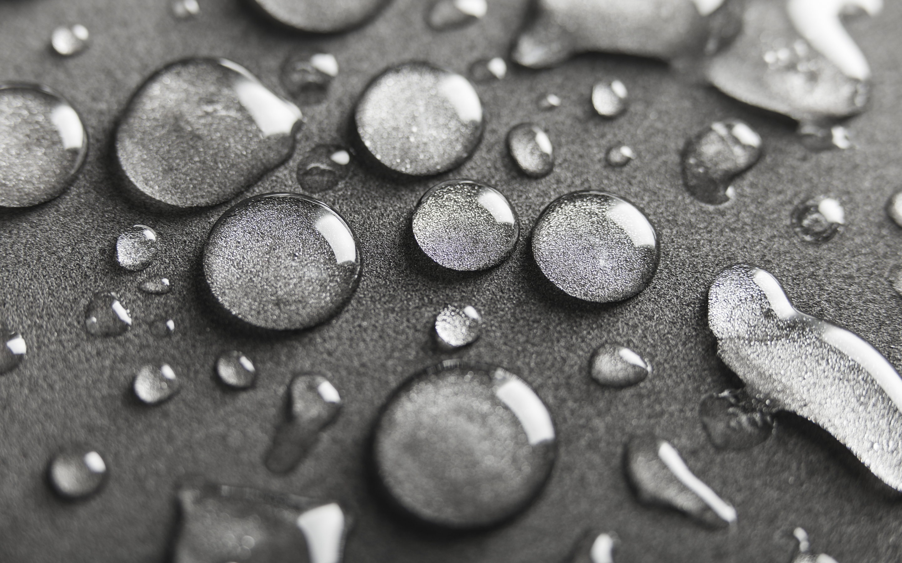 Close up, water drops, droplets, 2880x1800 wallpaper