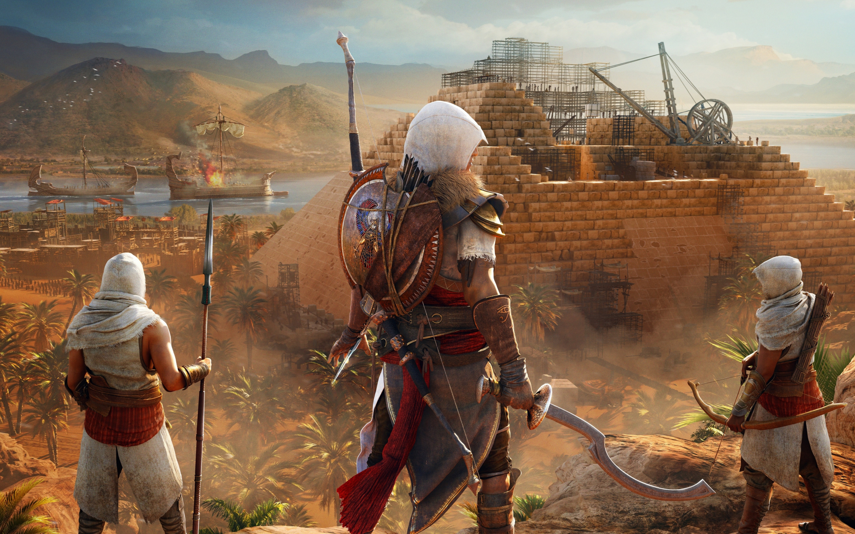 Assassin's Creed: Origins, the hidden ones, video game, 2880x1800 wallpaper