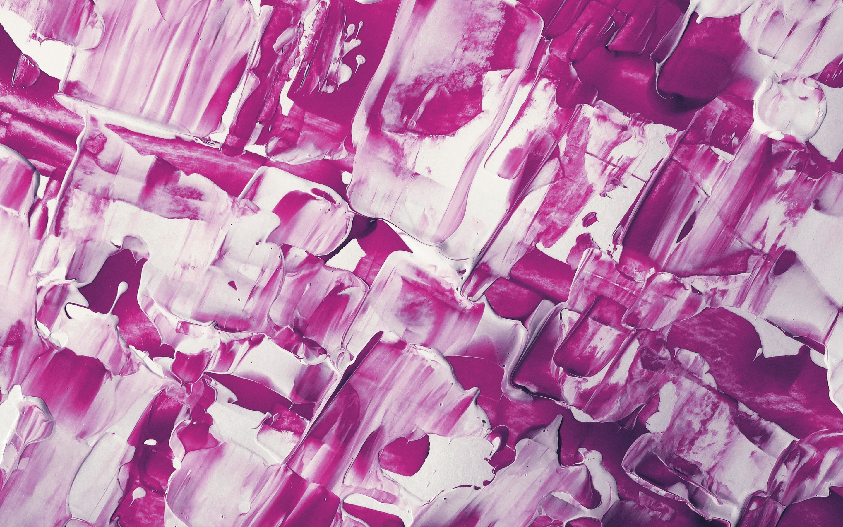Pink, paint, brush marks, 2880x1800 wallpaper